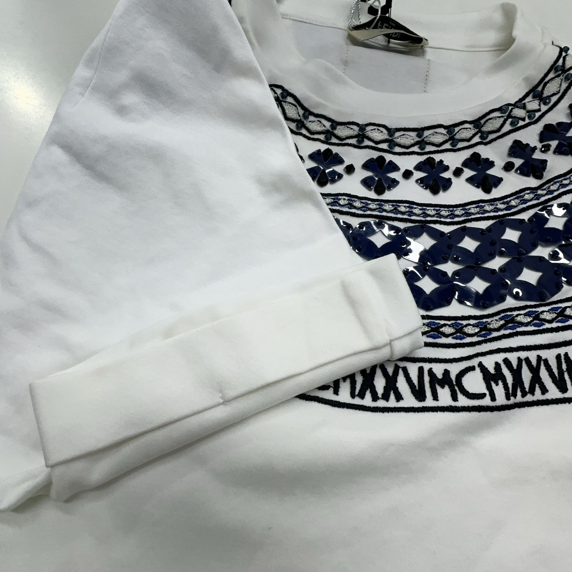 Fendi Fendi Embellished Cotton T-Shirt Size 38 Size XS / US 0-2 / IT 36-38 - 7 Thumbnail
