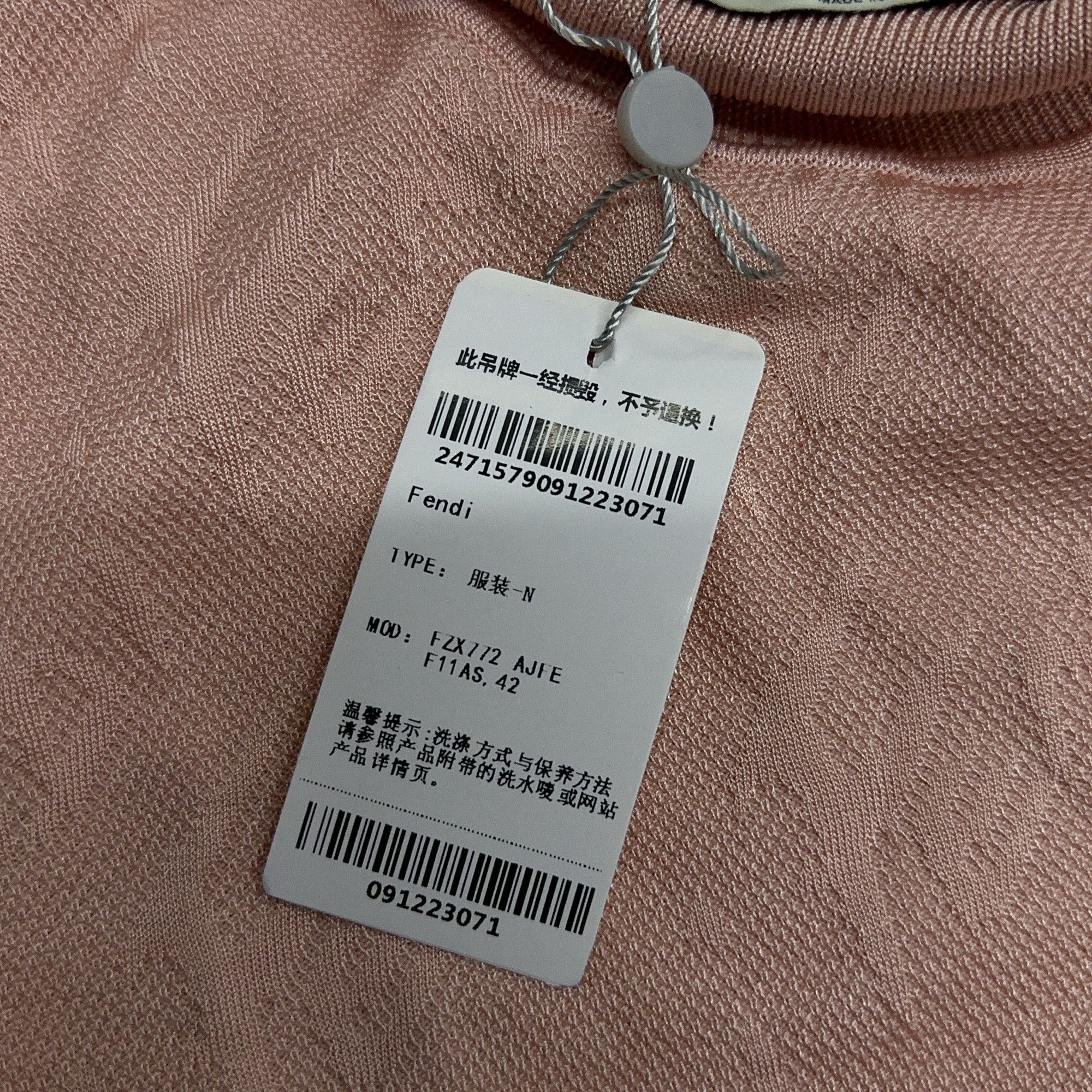 Fendi Fendi Pink Mock Neck Knit Sweater Size 42 Size M / US 6-8 / IT 42-44 - 12 Thumbnail