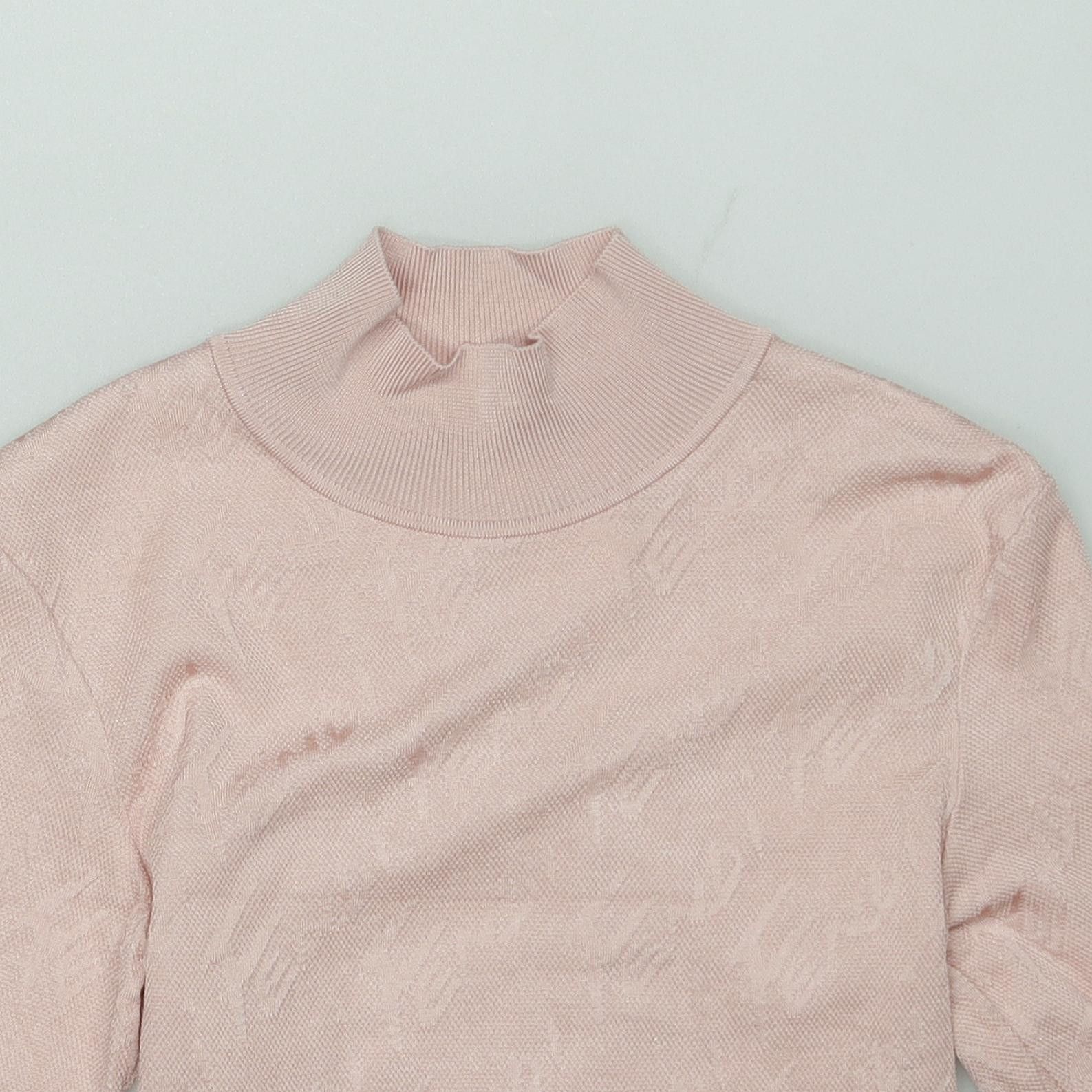 Fendi Fendi Pink Mock Neck Knit Sweater Size 42 Size M / US 6-8 / IT 42-44 - 2 Thumbnail