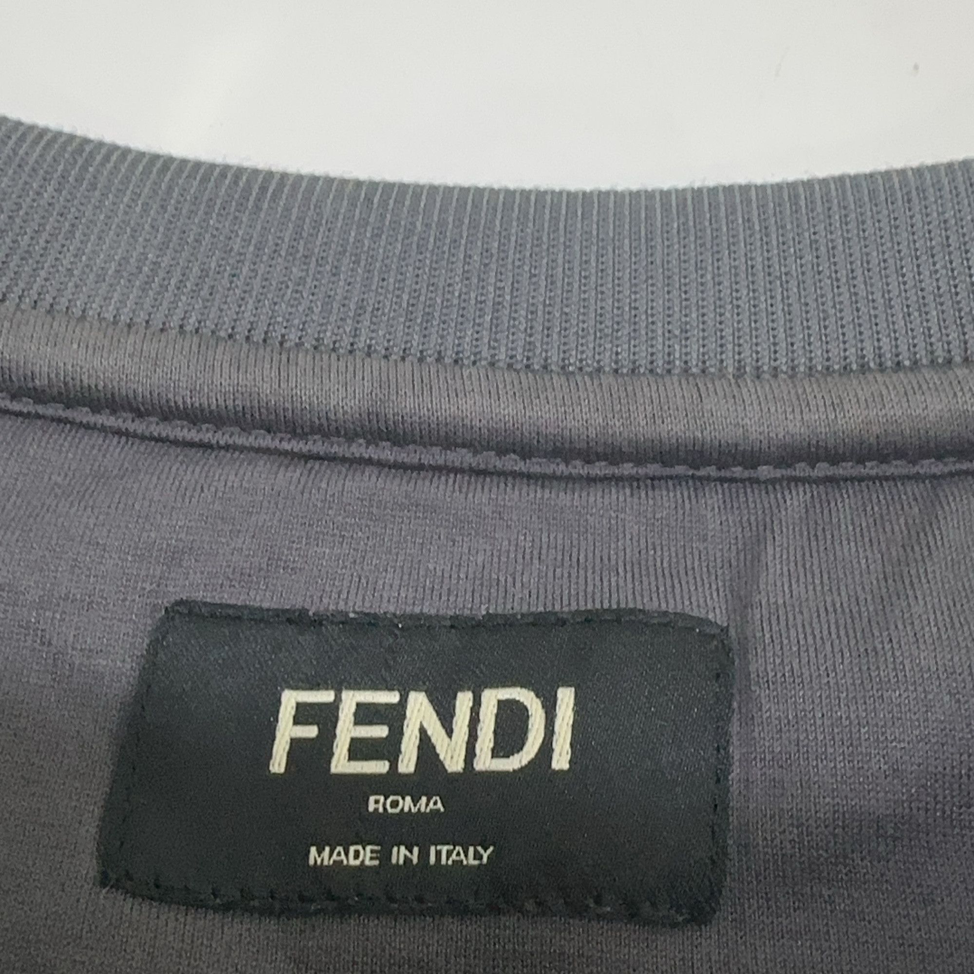 Fendi Fendi Geometric Print Sweatshirt Navy Blue Size S Size US S / EU 44-46 / 1 - 3 Thumbnail