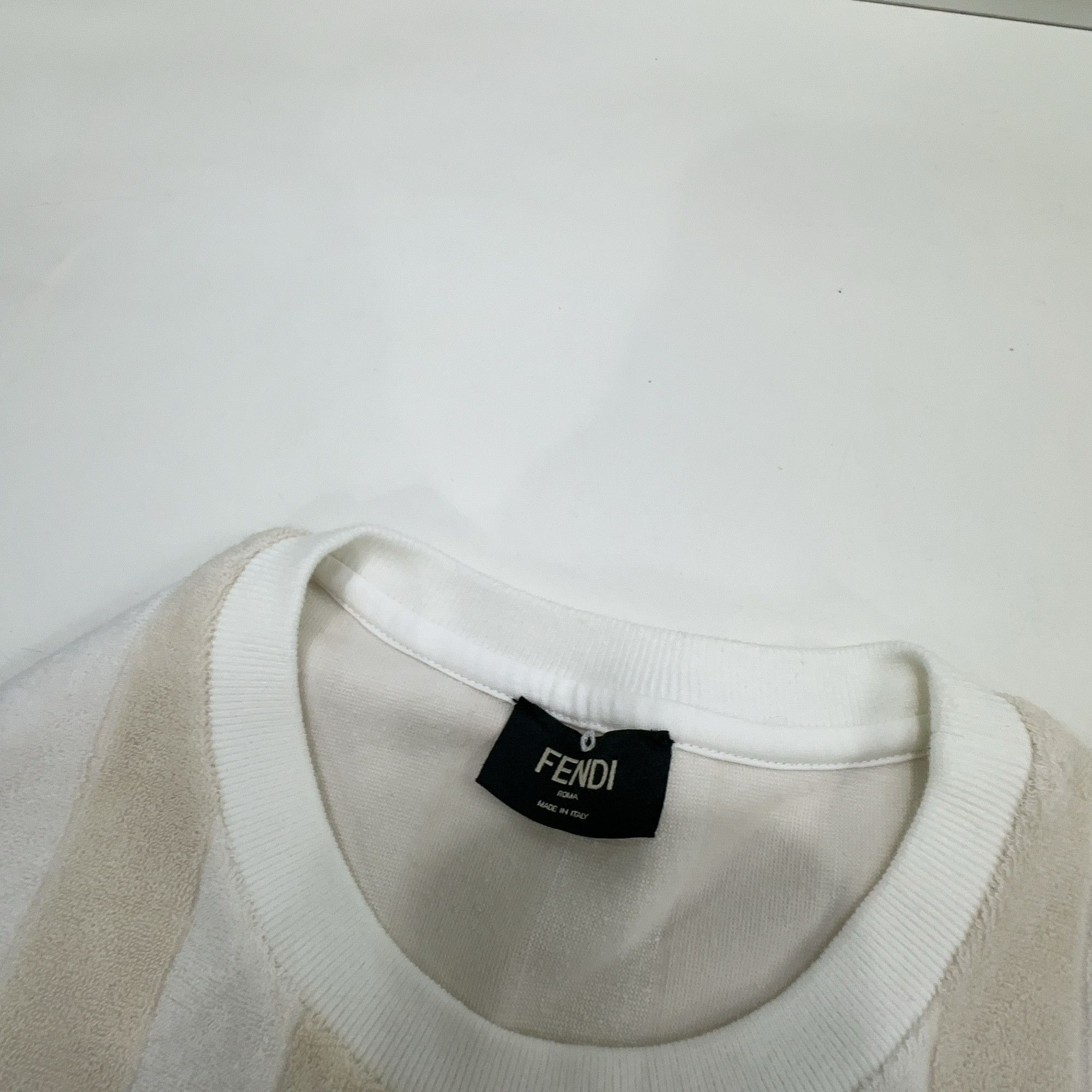 Fendi Fendi Striped Terry T-Shirt Size XS Size US XS / EU 42 / 0 - 7 Thumbnail