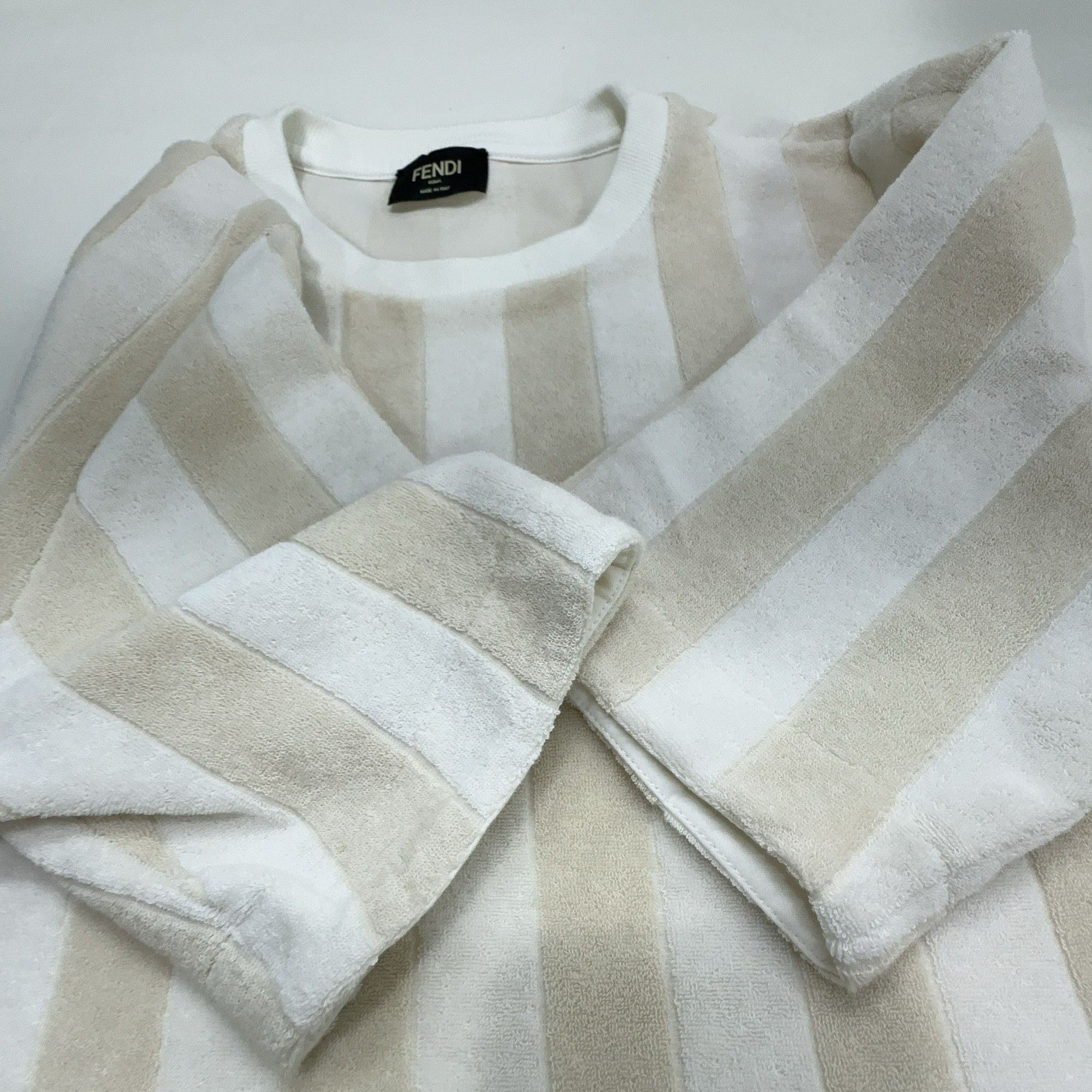 Fendi Fendi Striped Terry T-Shirt Size XS Size US XS / EU 42 / 0 - 10 Thumbnail
