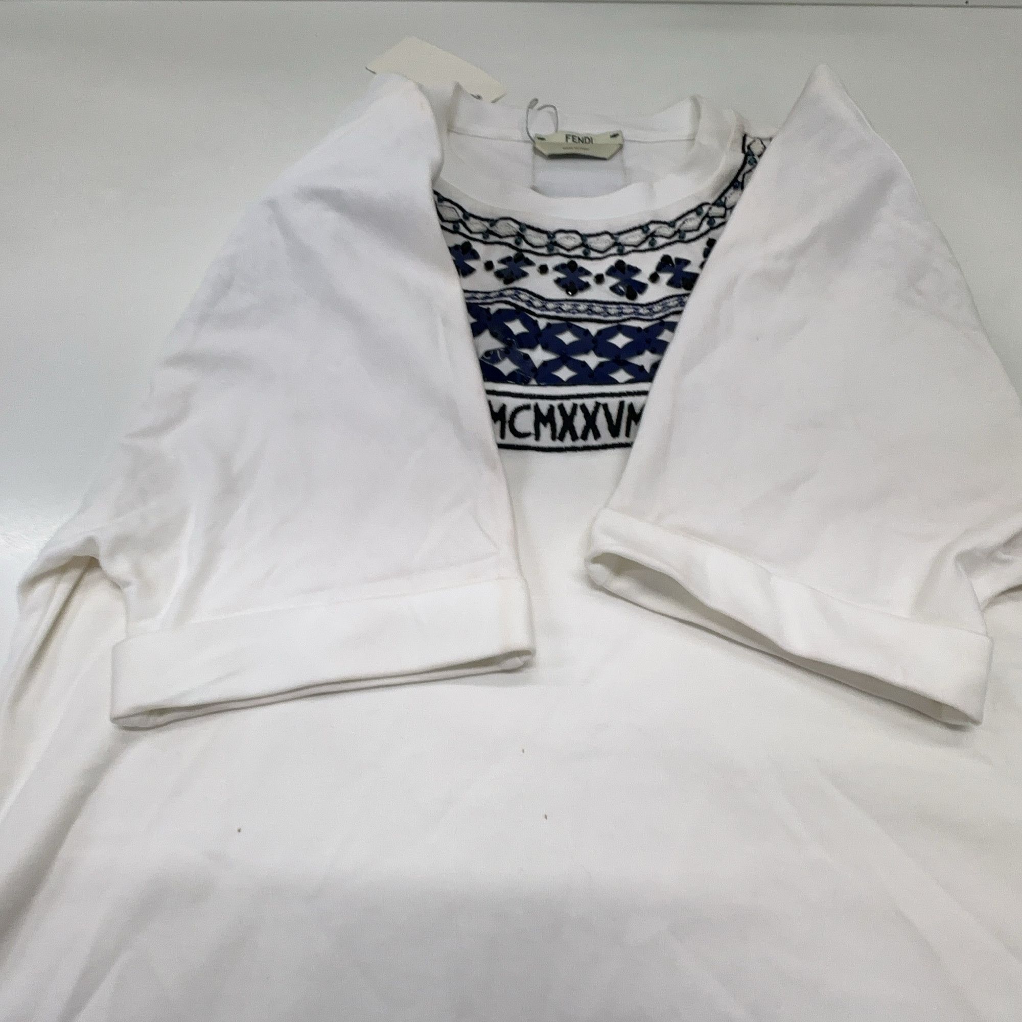 Fendi Fendi Embroidered Pattern T-Shirt Size IT 38 Size XS / US 0-2 / IT 36-38 - 9 Thumbnail