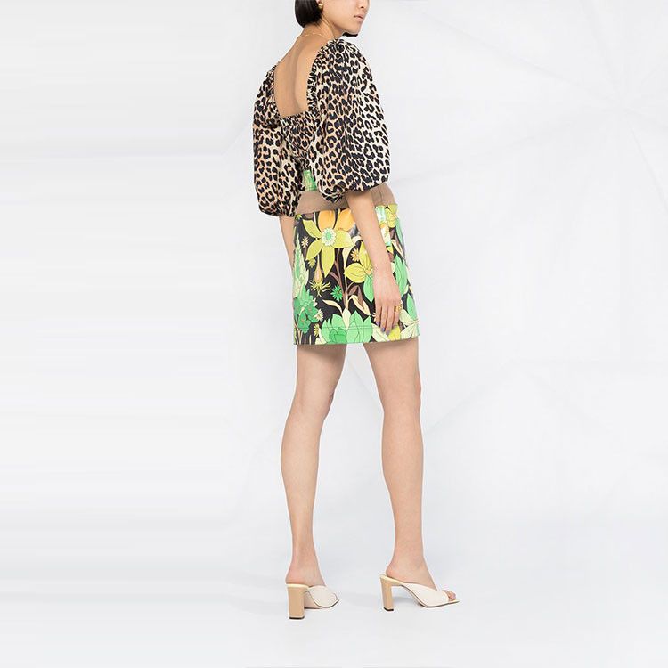 Fendi Fendi Floral Print Mini Skirt Size 40 Size 27" / US 4 / IT 40 - 7 Thumbnail