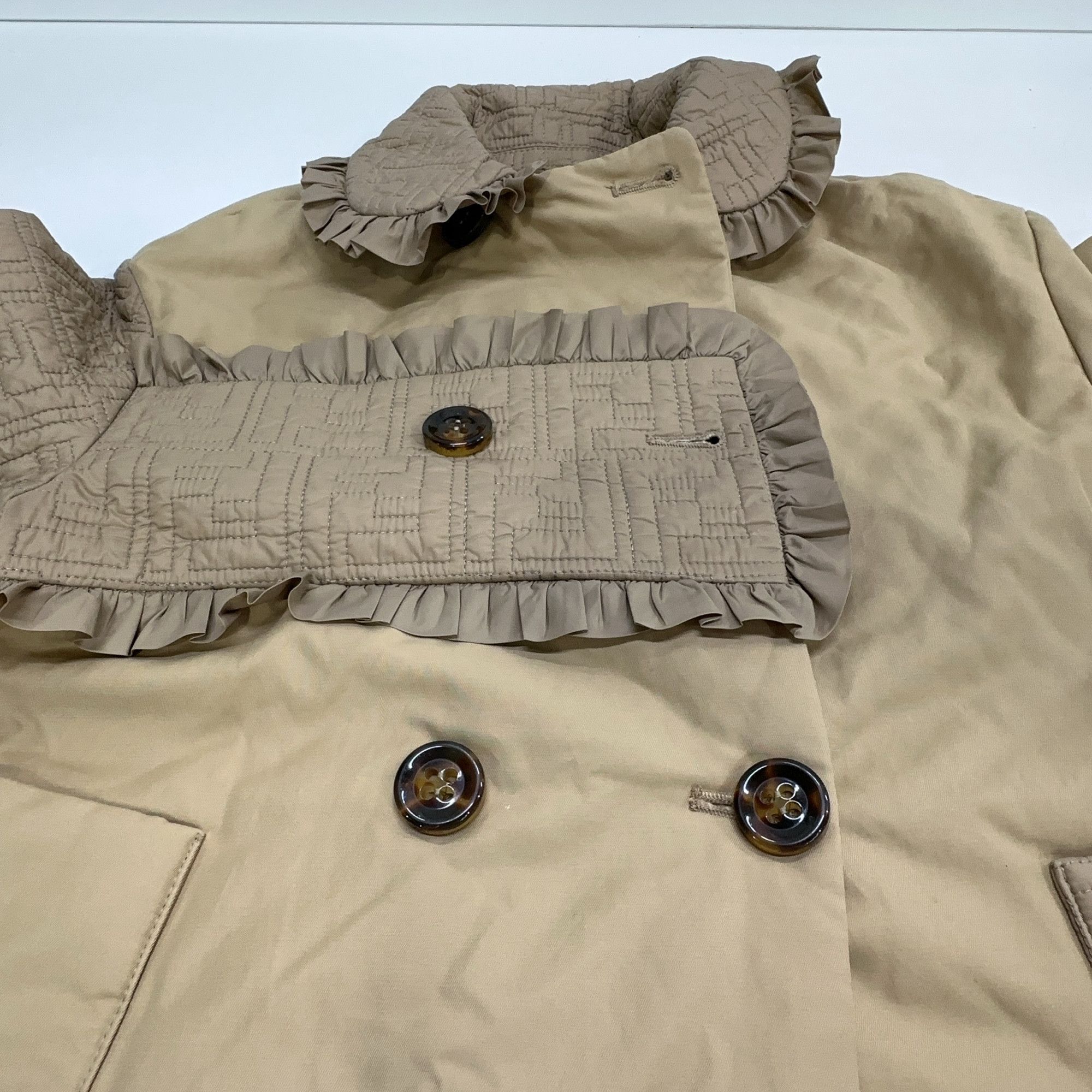 Fendi Fendi Ruffled FF Logo Coat Size 4A Size XXS / US 00 / IT 34 - 6 Thumbnail