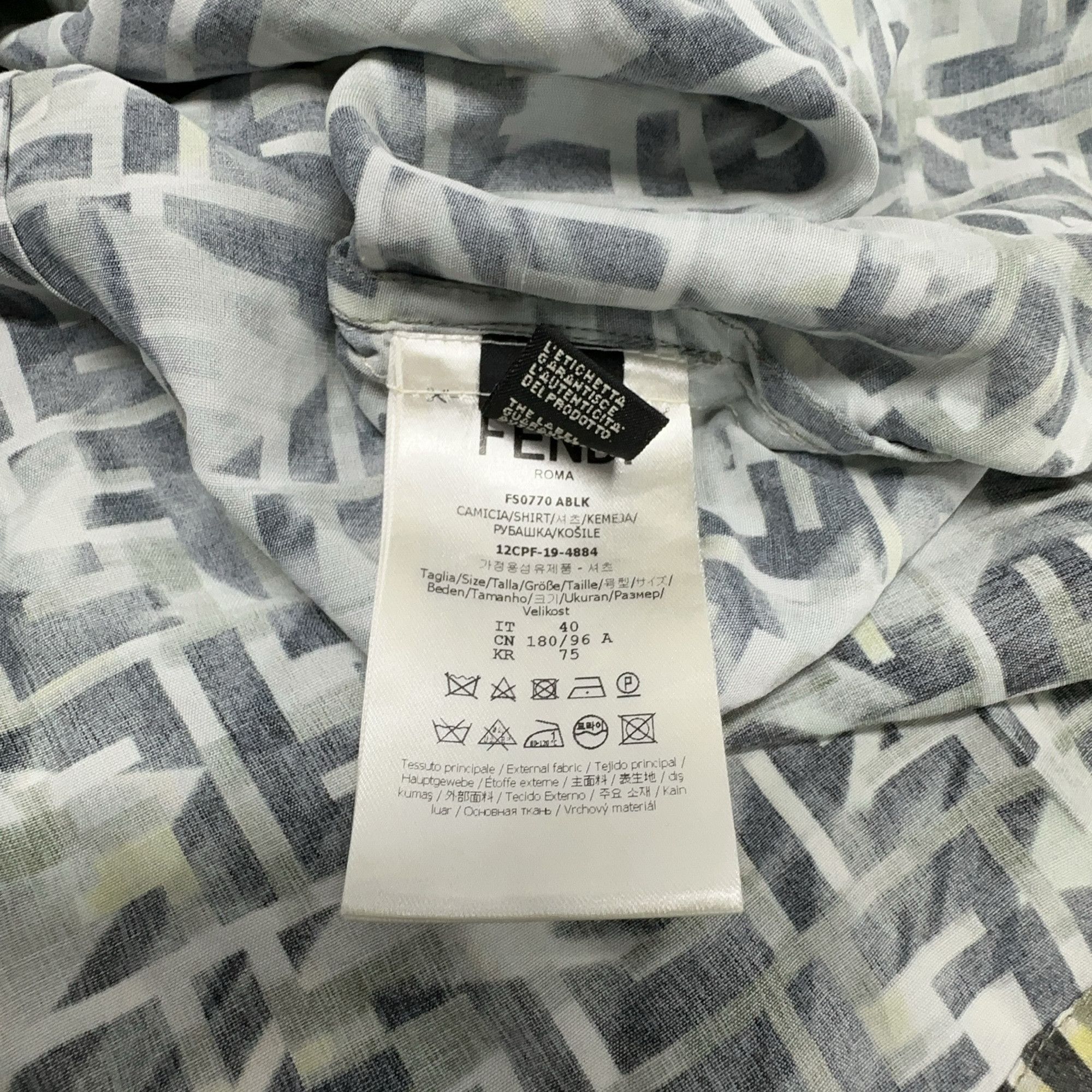 Fendi Fendi FF Camo Short Sleeve Shirt Size M Size US XXS / EU 40 - 6 Thumbnail