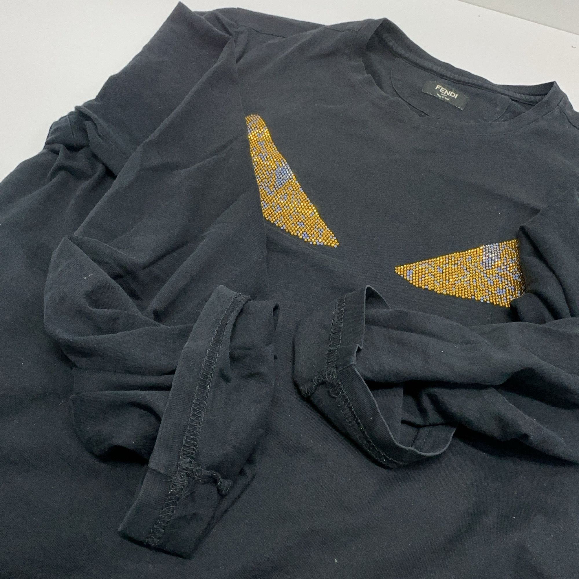 Fendi Fendi Monster Eye Long Sleeve T-Shirt Size M Size US M / EU 48-50 / 2 - 15 Thumbnail