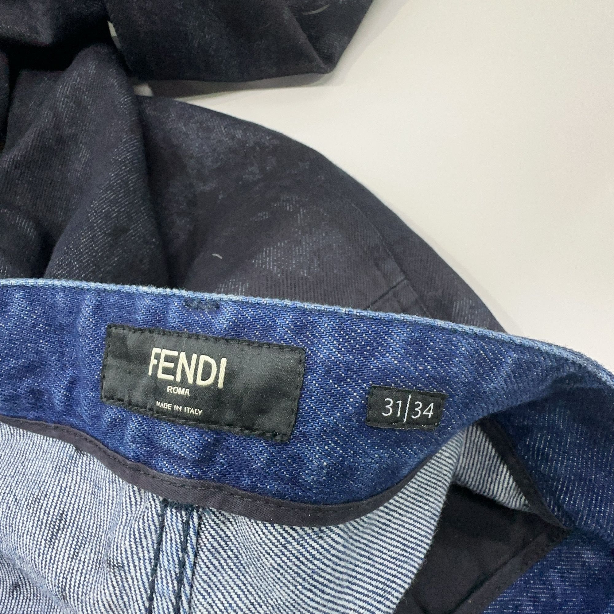 Fendi Fendi Monogram Pattern Denim Jeans Size 31 Size US 31 - 3 Thumbnail