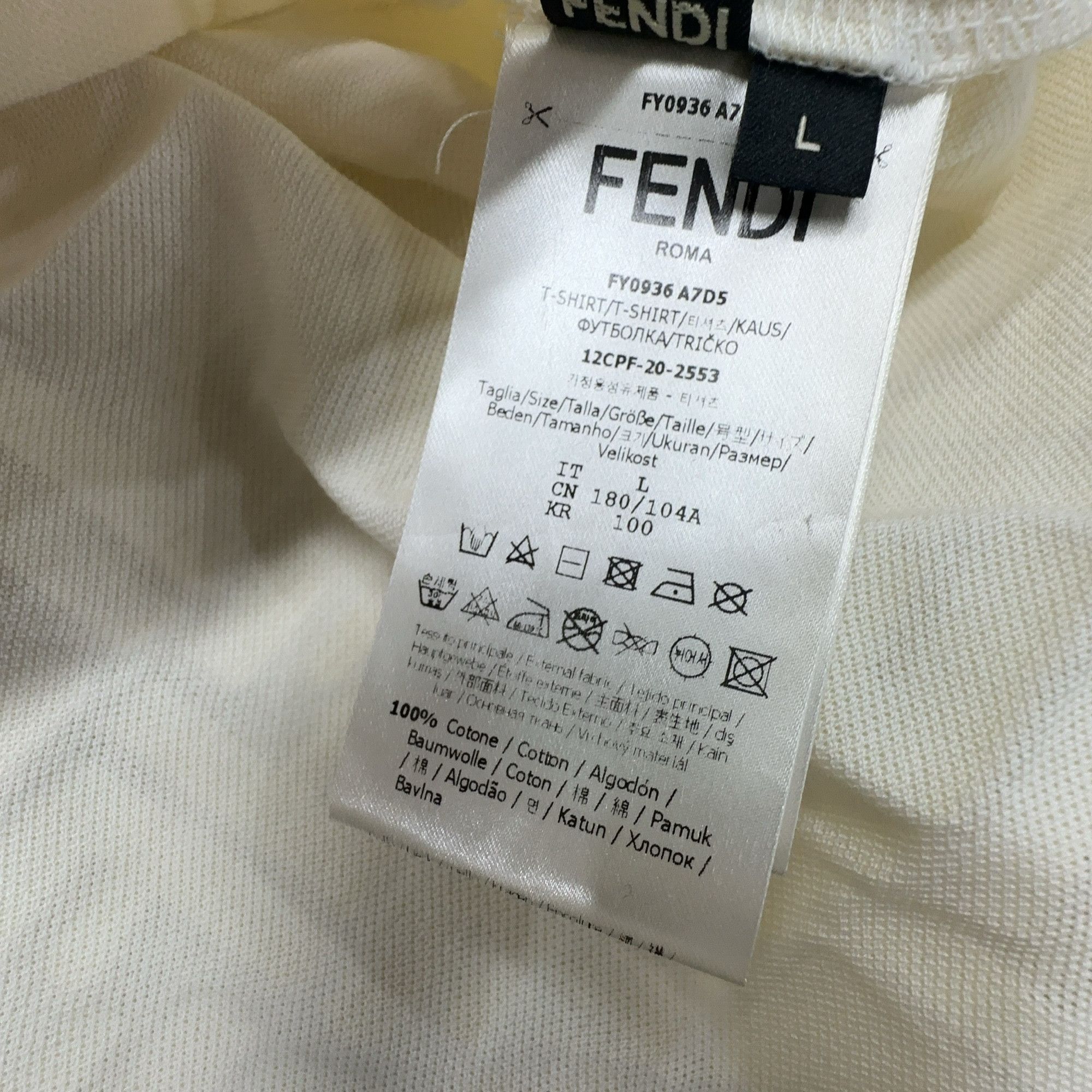 Fendi Fendi FF Logo Print T-Shirt Size L Size US L / EU 52-54 / 3 - 3 Thumbnail