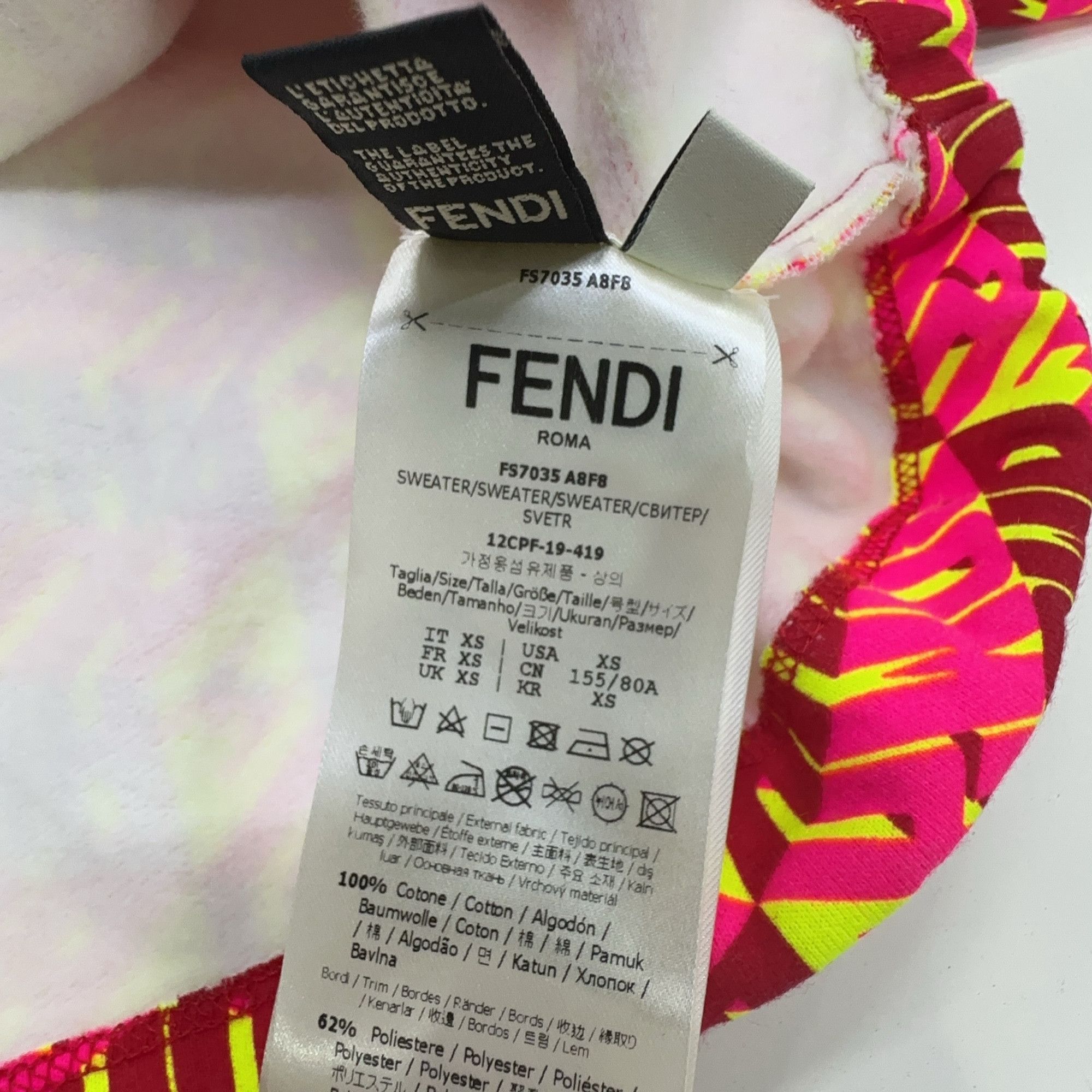 Fendi Fendi Roma Amor Cube Hoodie Size XS Size US XS / EU 42 / 0 - 6 Thumbnail