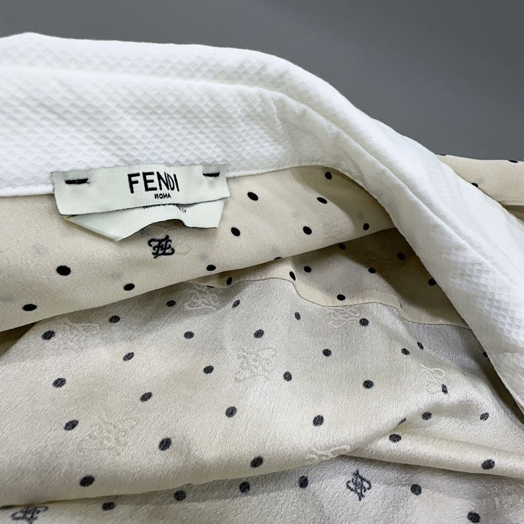 Fendi Fendi Polka Dot Silk Button Up Shirt IT 38 Size XS / US 0-2 / IT 36-38 - 5 Thumbnail