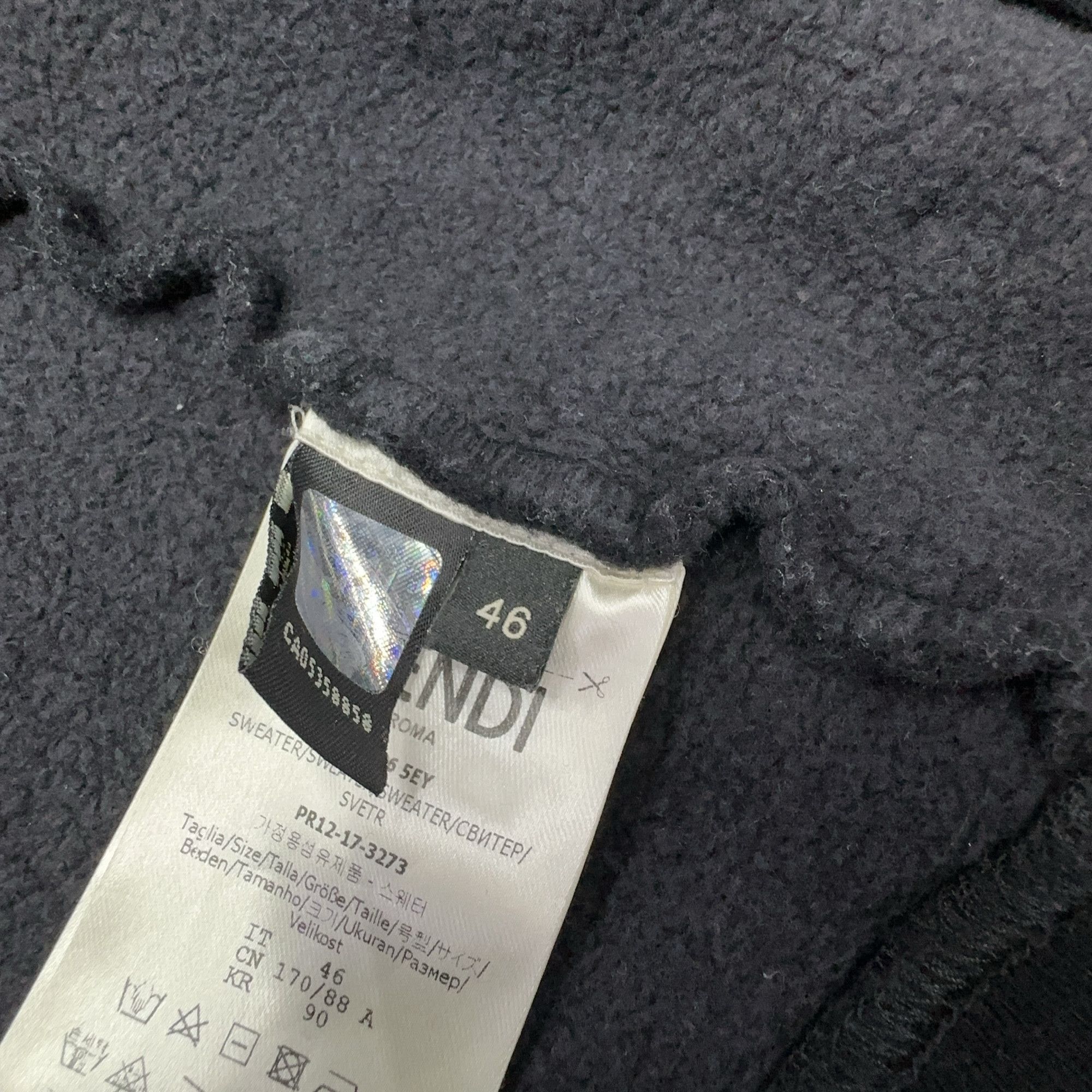 Fendi Fendi Monster Eyes Zip-Up Hoodie Size S Size US S / EU 44-46 / 1 - 4 Thumbnail