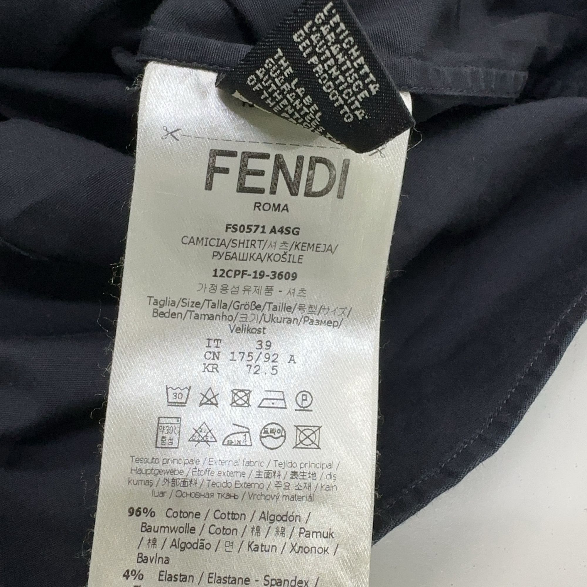 Fendi Fendi Black Bug Eyes Button Up Shirt Size M Size US M / EU 48-50 / 2 - 4 Thumbnail