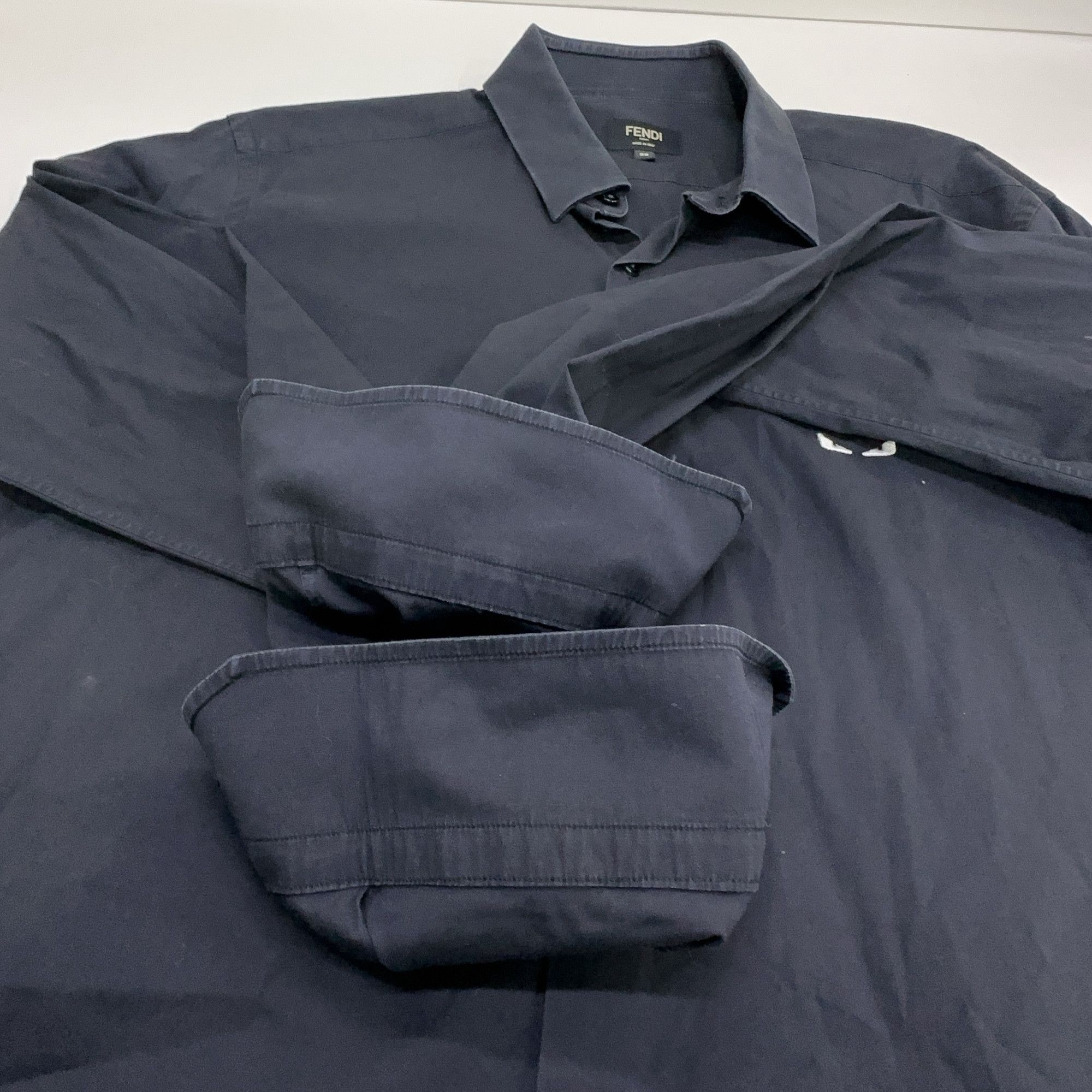 Fendi Fendi Black Bug Eyes Button Up Shirt Size M Size US M / EU 48-50 / 2 - 8 Thumbnail