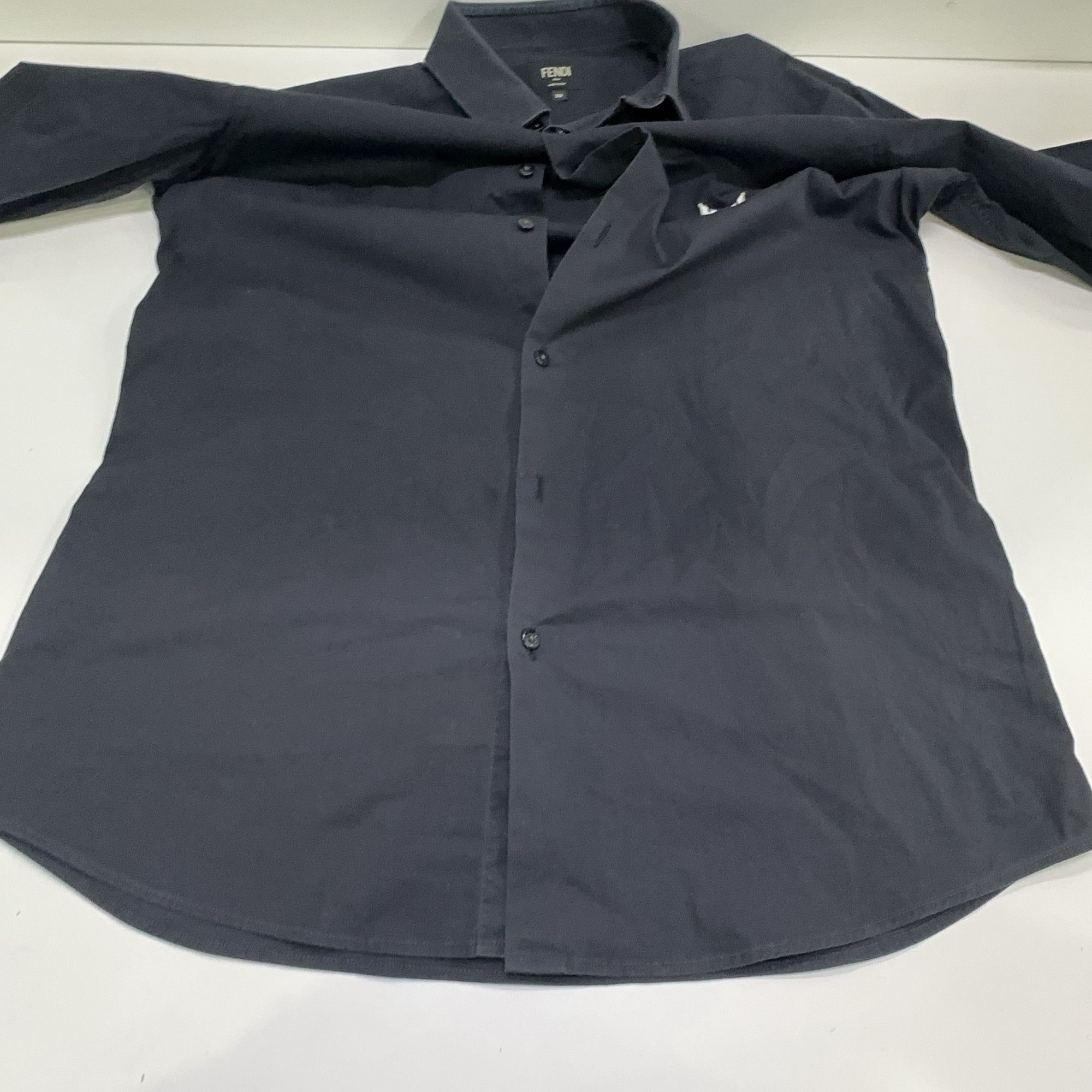 Fendi Fendi Black Bug Eyes Button Up Shirt Size M Size US M / EU 48-50 / 2 - 10 Thumbnail