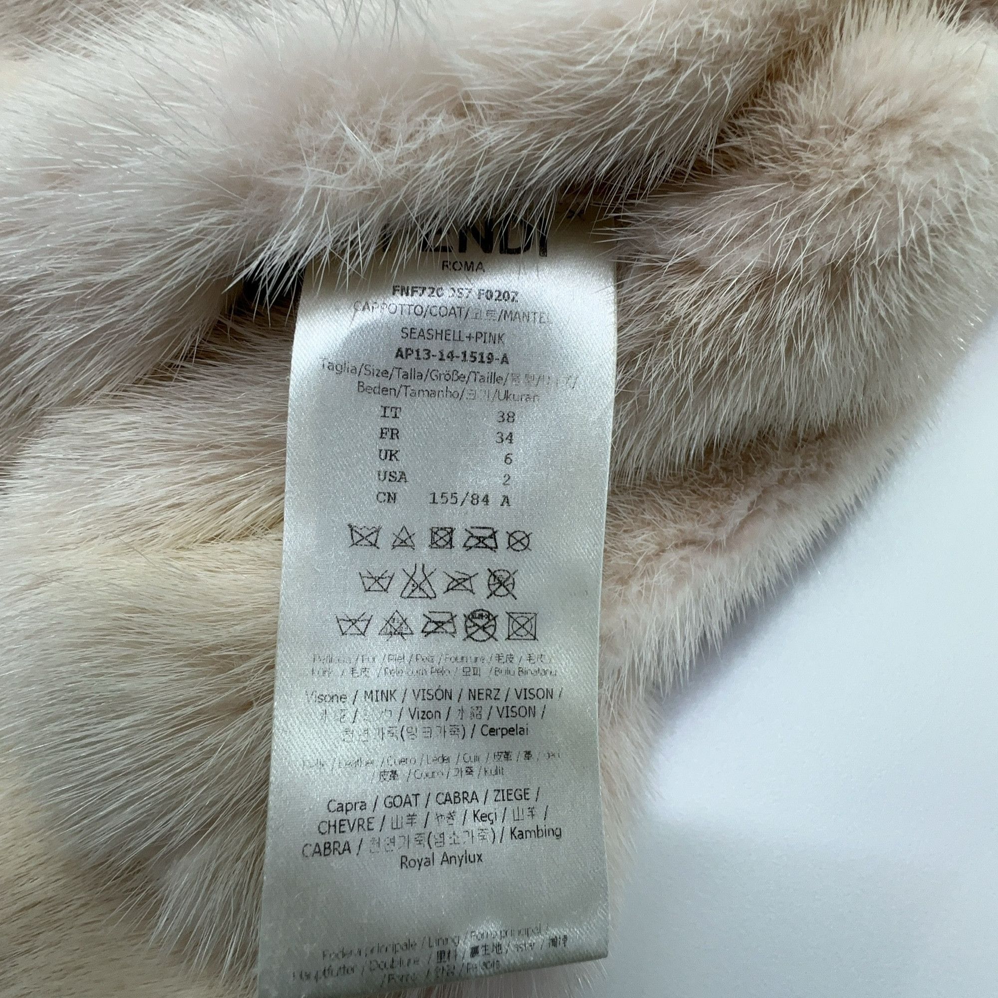 Fendi Fendi Colorblock Mink & Goat Coat Size 38 Size XS / US 0-2 / IT 36-38 - 3 Thumbnail