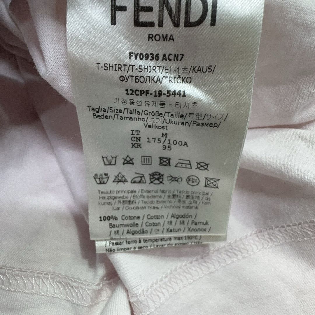 Fendi Fendi Roma Logo Print T-Shirt Pink Size M Size US M / EU 48-50 / 2 - 5 Thumbnail