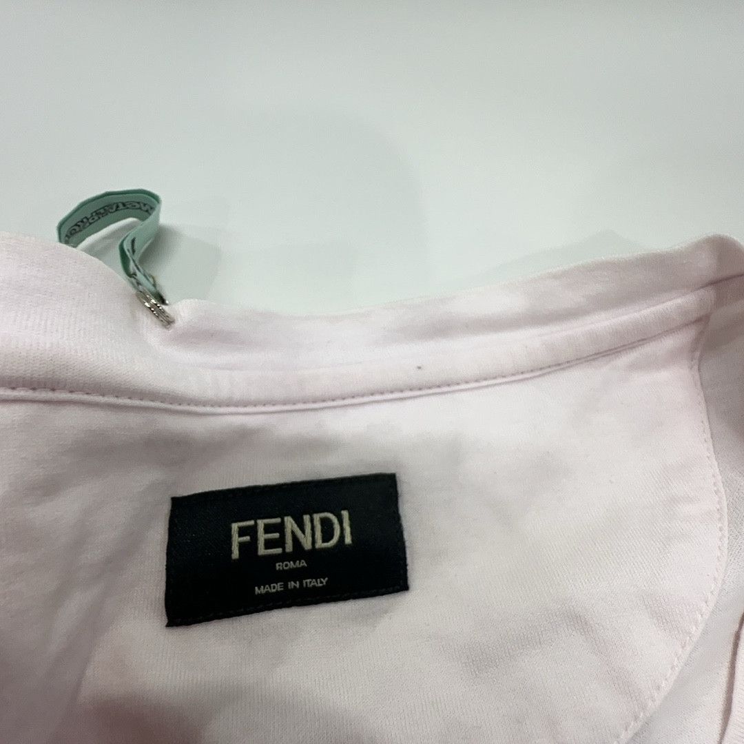 Fendi Fendi Roma Logo Print T-Shirt Pink Size M Size US M / EU 48-50 / 2 - 3 Thumbnail