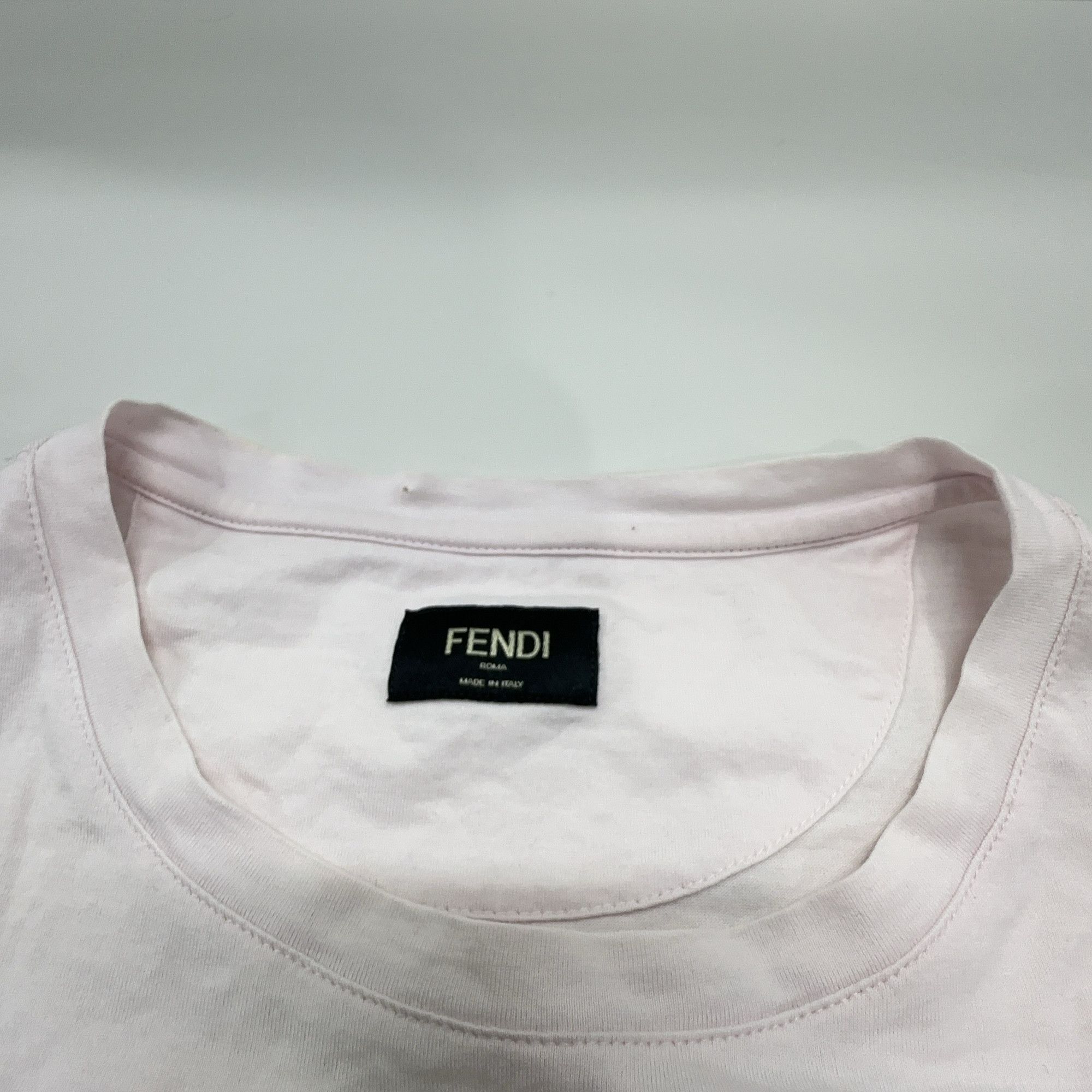 Fendi Fendi Roma Logo Print T-Shirt Pink Size M Size US M / EU 48-50 / 2 - 7 Thumbnail