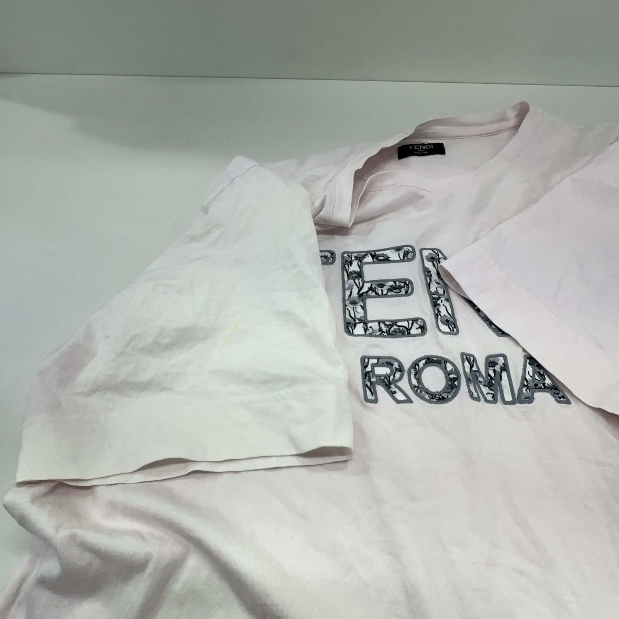 Fendi Fendi Roma Logo Print T-Shirt Pink Size M Size US M / EU 48-50 / 2 - 6 Thumbnail