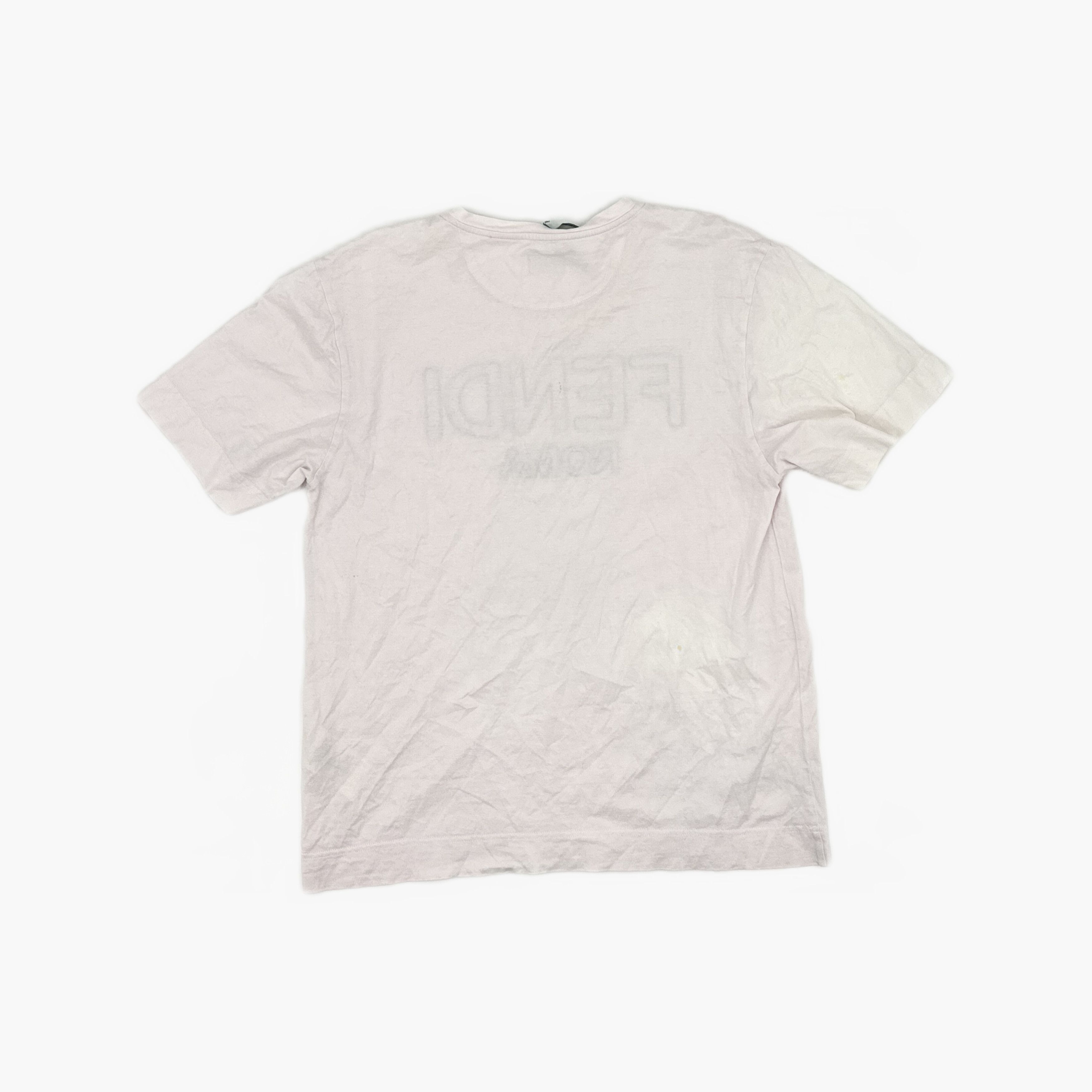 Fendi Fendi Roma Logo Print T-Shirt Pink Size M Size US M / EU 48-50 / 2 - 2 Thumbnail