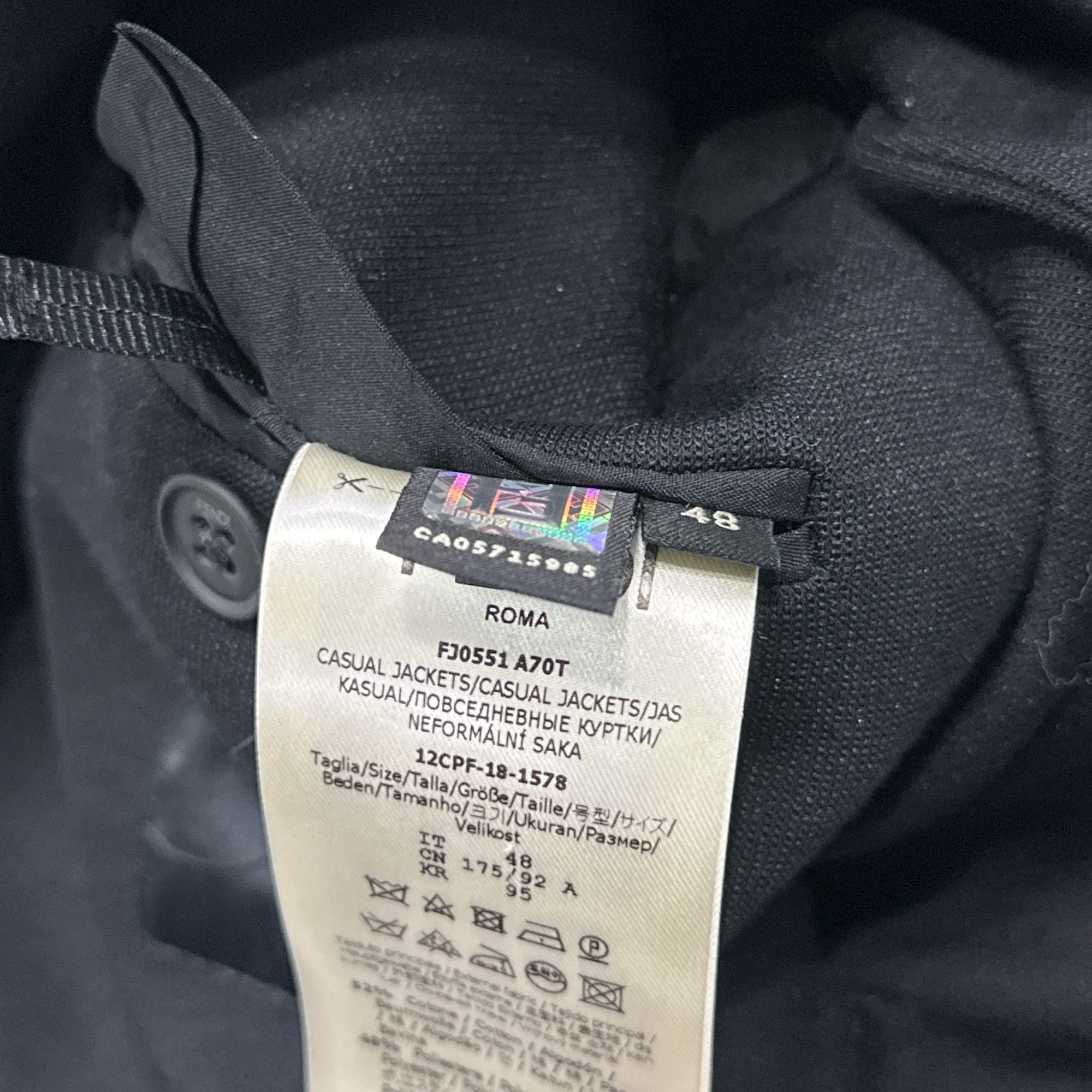 Fendi Fendi Black Blazer Size 38R Size 38R - 4 Thumbnail