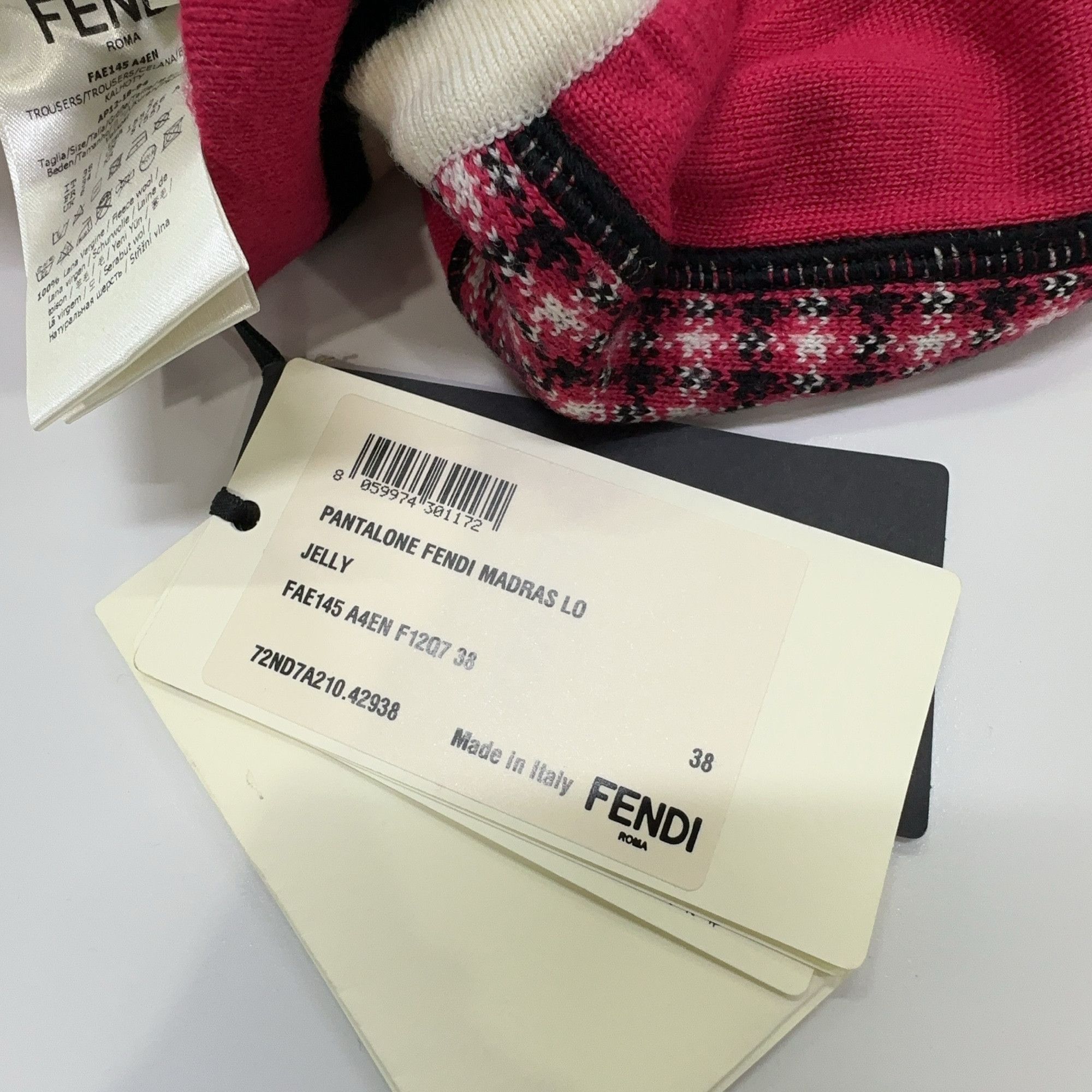 Fendi Fendi Houndstooth Trim Knit Joggers Size 38 Size 26" / US 2 / IT 38 - 5 Thumbnail