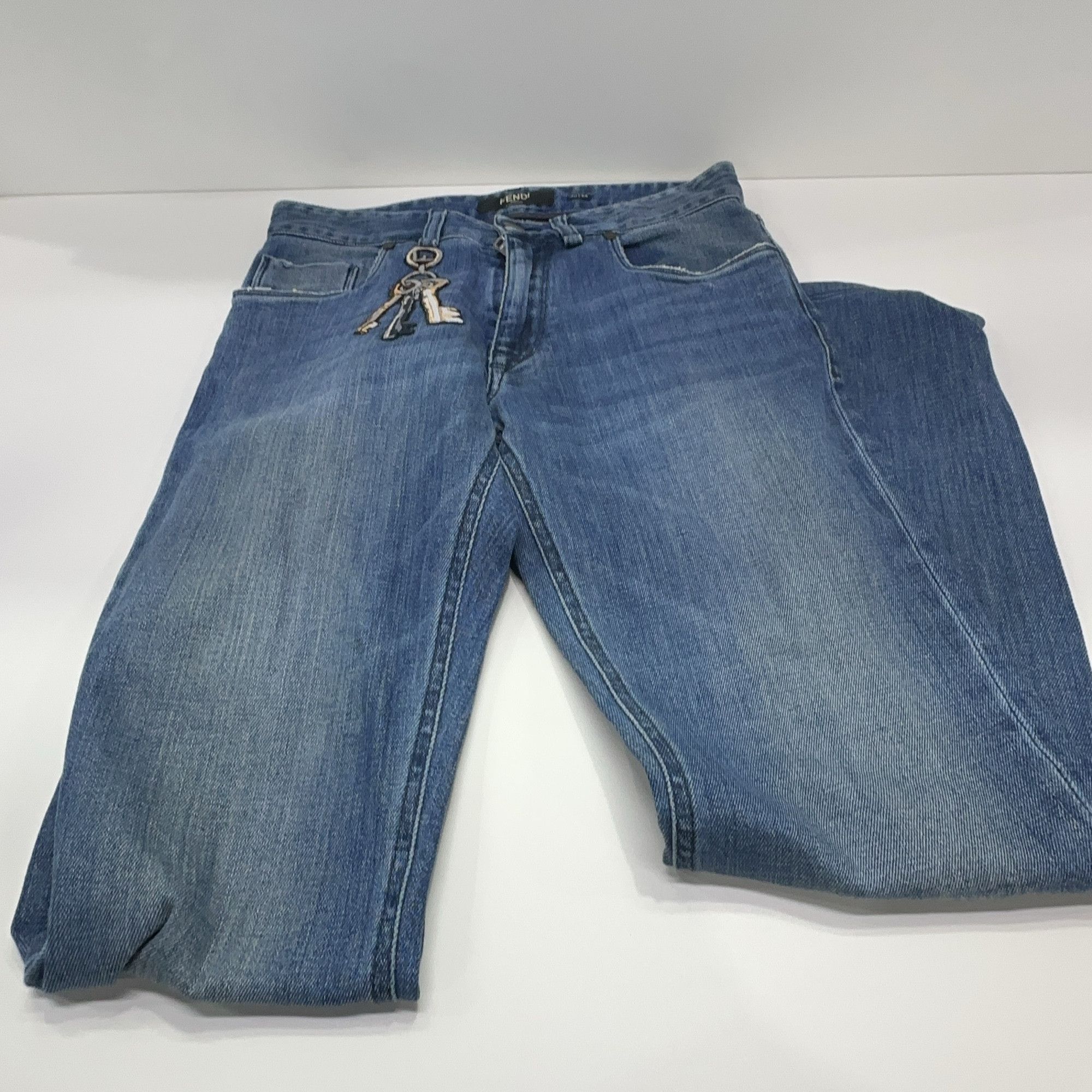 Fendi Fendi Key Embroidery Denim Jeans Size 30 Size US 30 / EU 46 - 8 Thumbnail