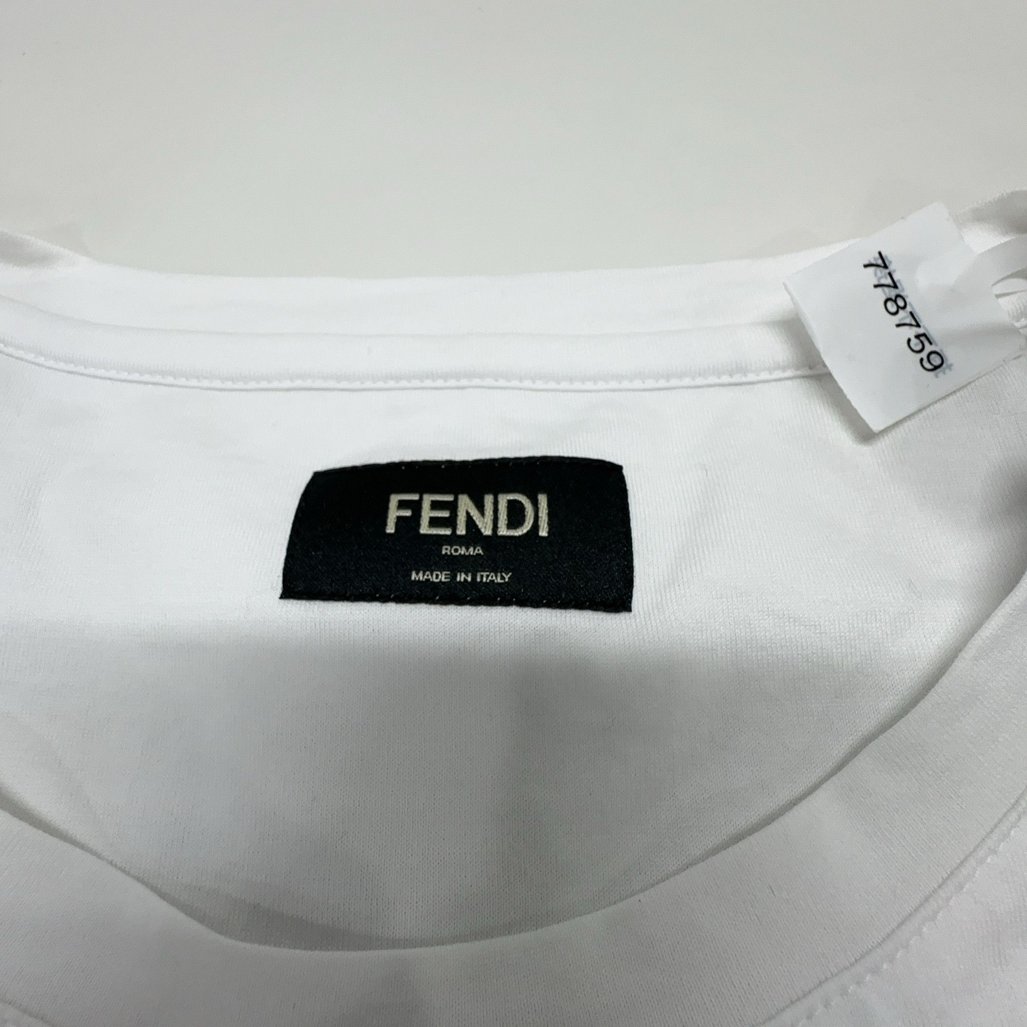 Fendi Fendi Asymmetric Eyes Short Sleeve T-Shirt White XL Size US XL / EU 56 / 4 - 3 Thumbnail