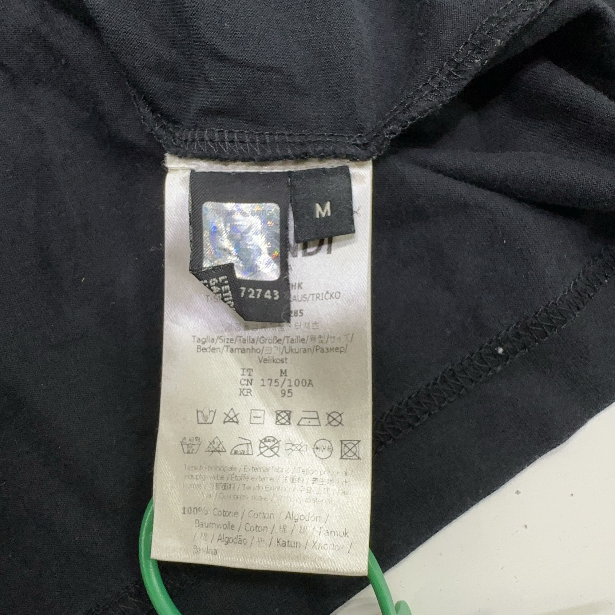 Fendi Fendi Karl Lagerfeld Crystal Logo T-Shirt Black Size M Size US M / EU 48-50 / 2 - 4 Thumbnail