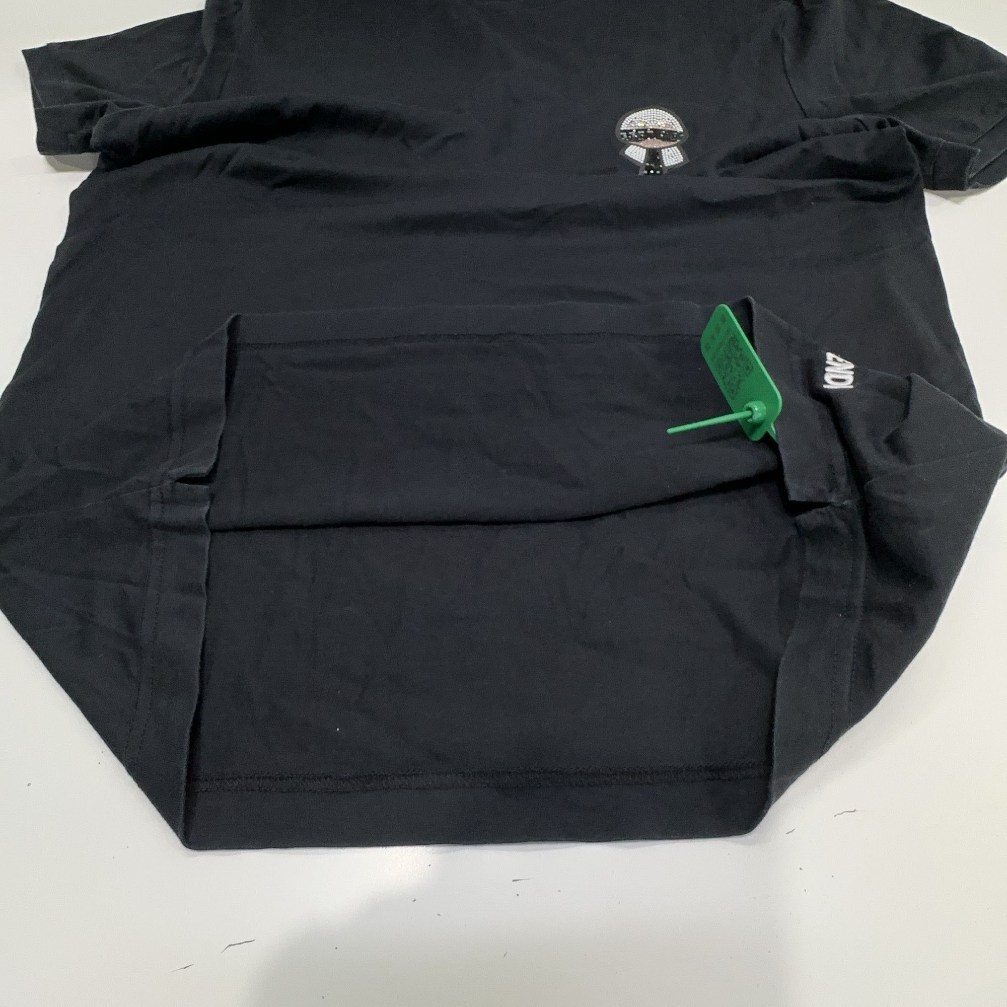 Fendi Fendi Karl Lagerfeld Crystal Logo T-Shirt Black Size M Size US M / EU 48-50 / 2 - 8 Thumbnail