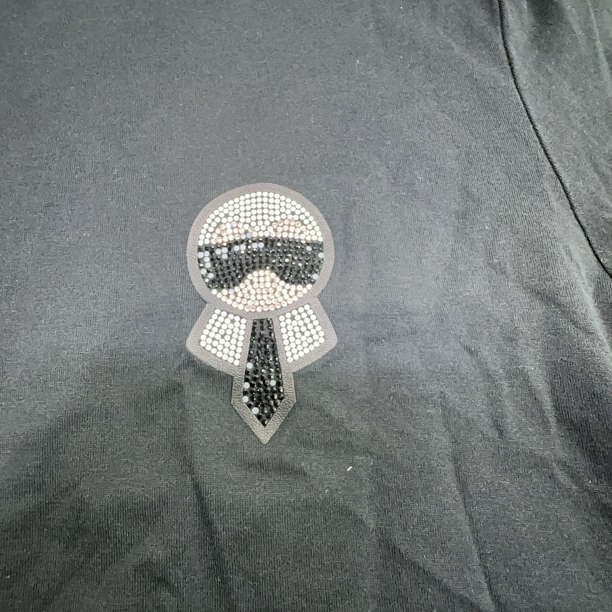 Fendi Fendi Karl Lagerfeld Crystal Logo T-Shirt Black Size M Size US M / EU 48-50 / 2 - 6 Thumbnail