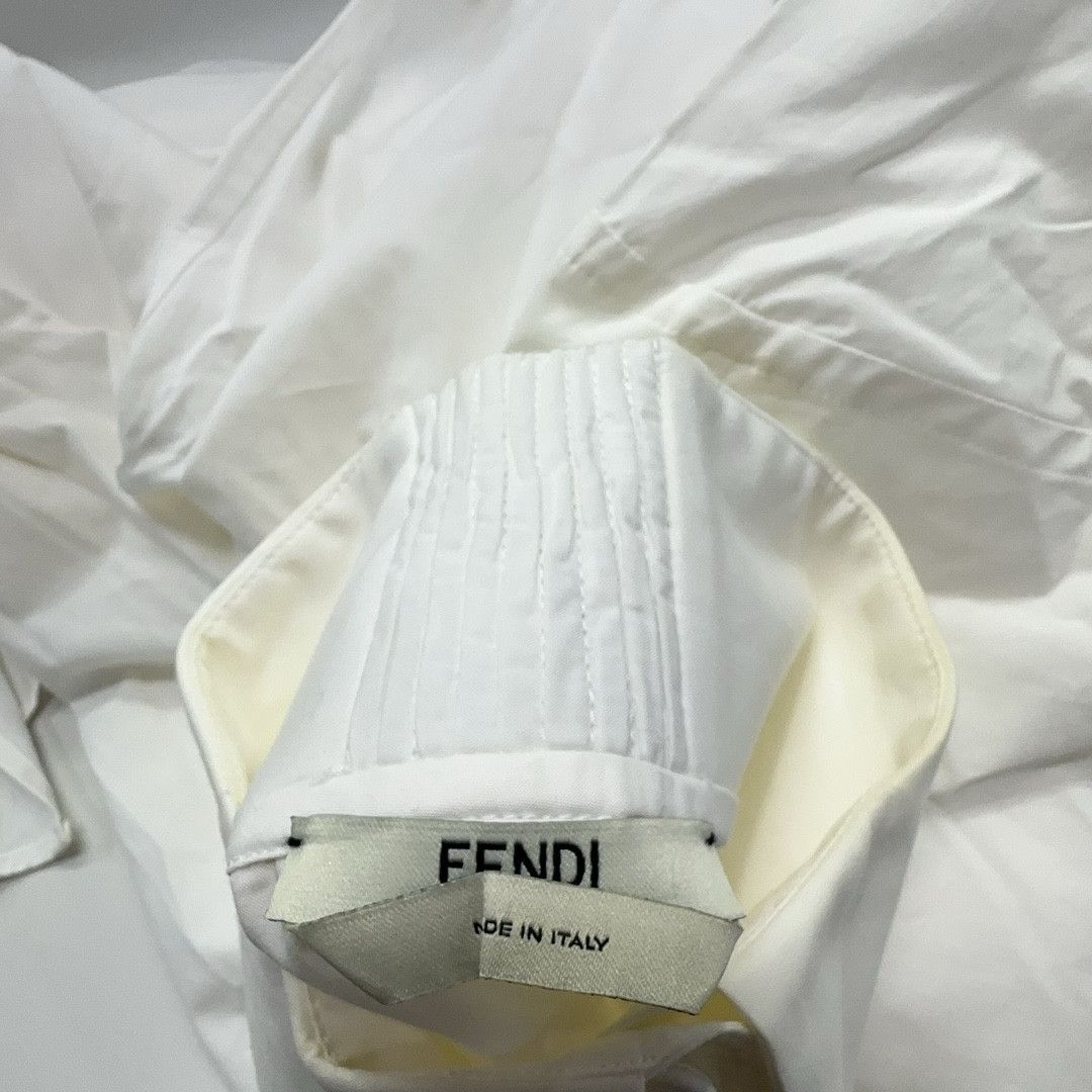 Fendi Fendi White Cotton Button Up Shirt Size IT 36 Size XS / US 0-2 / IT 36-38 - 3 Thumbnail