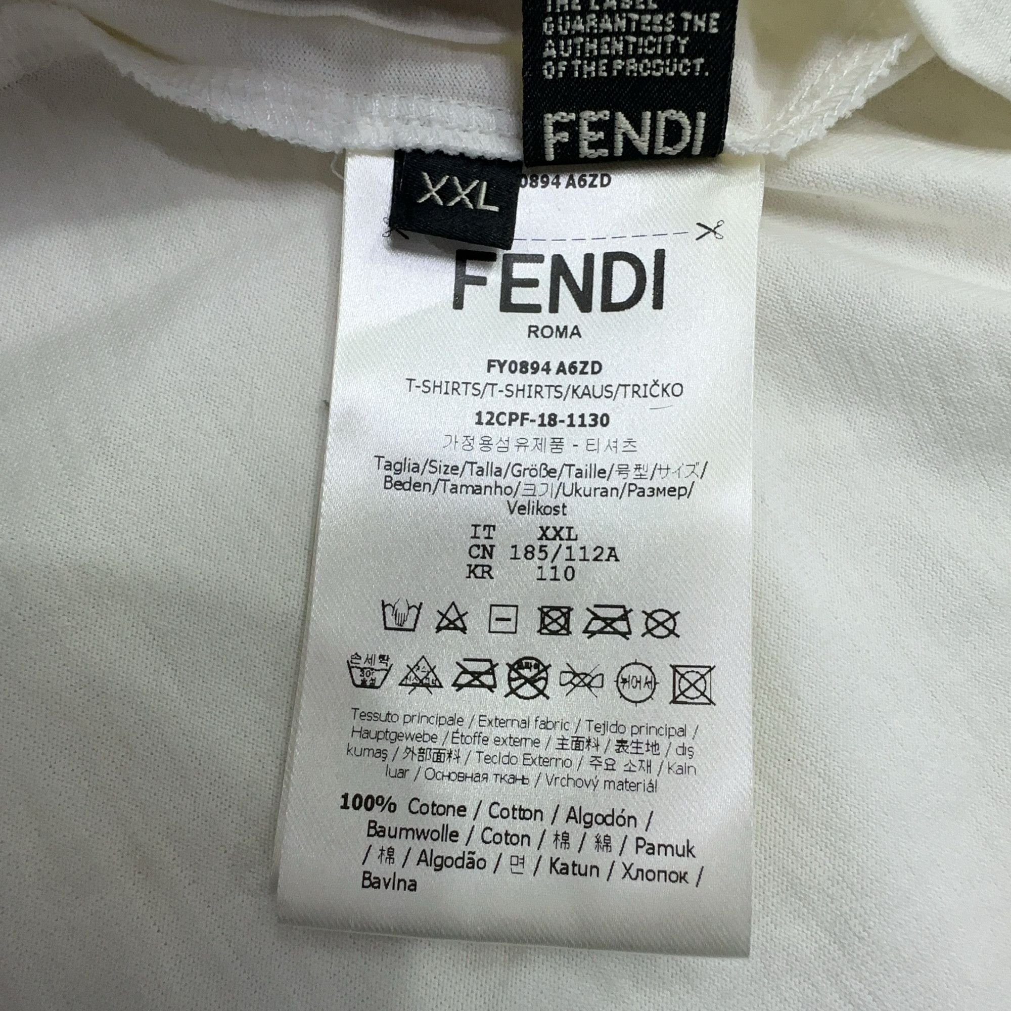 Fendi Fendi Monster Eyes T-Shirt Size XXL Size US XXL / EU 58 / 5 - 6 Thumbnail