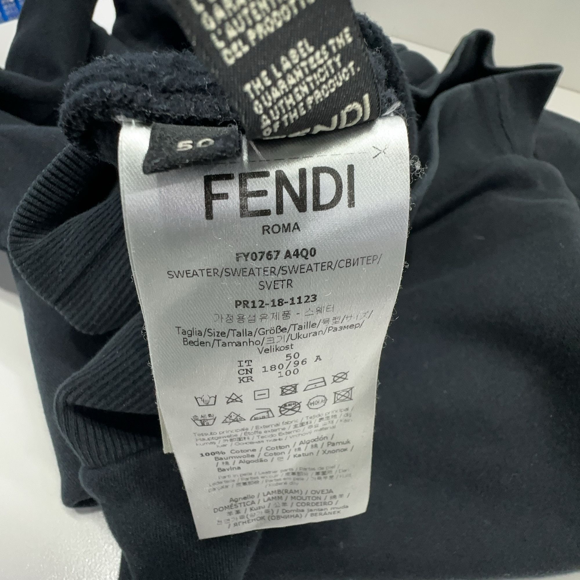 Fendi Fendi Monster Eyes Zip Detail Hoodie Size M Size US M / EU 48-50 / 2 - 3 Thumbnail