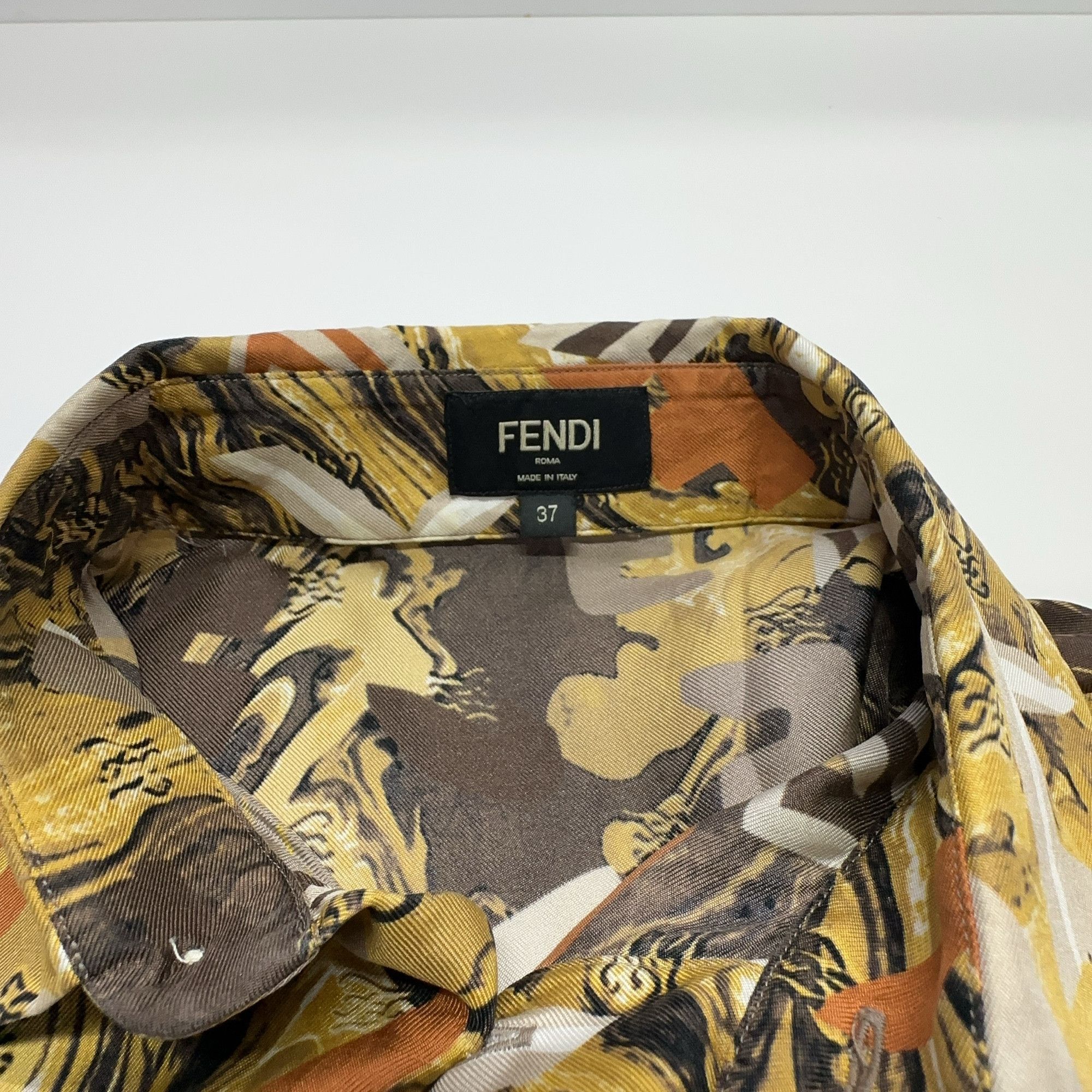 Fendi Fendi Abstract Print Silk Shirt Size S Size US S / EU 44-46 / 1 - 5 Thumbnail
