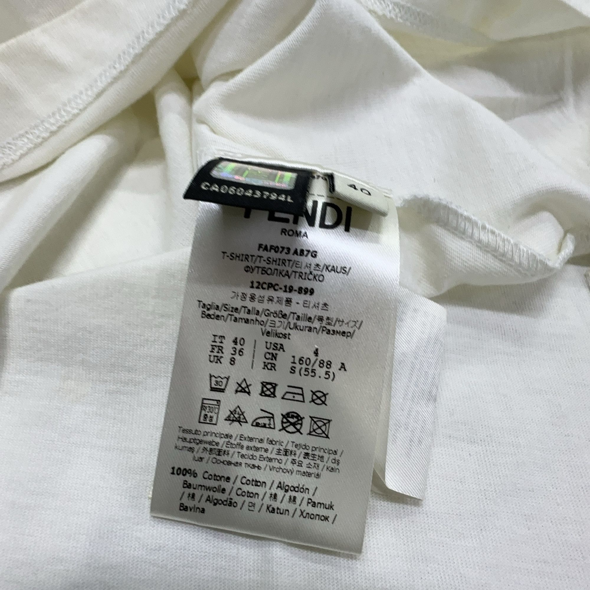 Fendi Fendi Roma 1925 Logo T-Shirt Size 40 Size S / US 4 / IT 40 - 4 Thumbnail