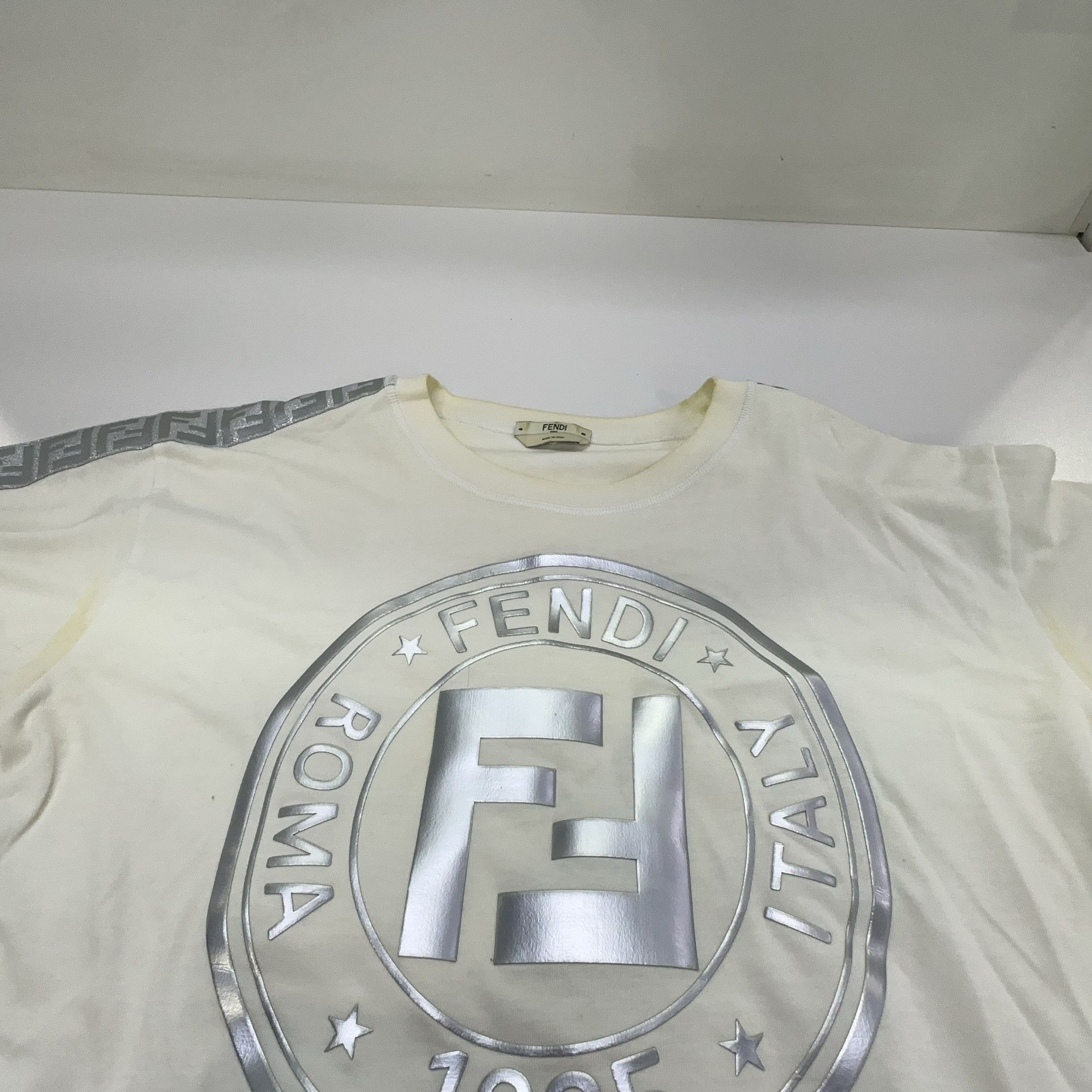 Fendi Fendi Roma 1925 Logo T-Shirt Size 40 Size S / US 4 / IT 40 - 8 Thumbnail