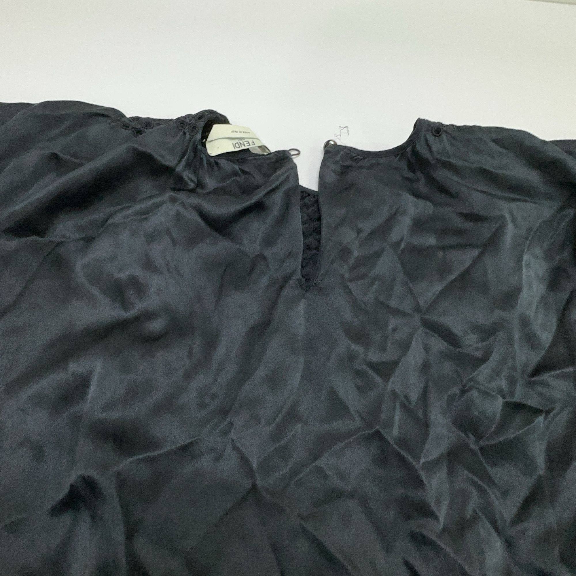Fendi Fendi Black Silk Long Sleeve Maxi Dress Size IT 38 Size XS / US 0-2 / IT 36-38 - 11 Thumbnail
