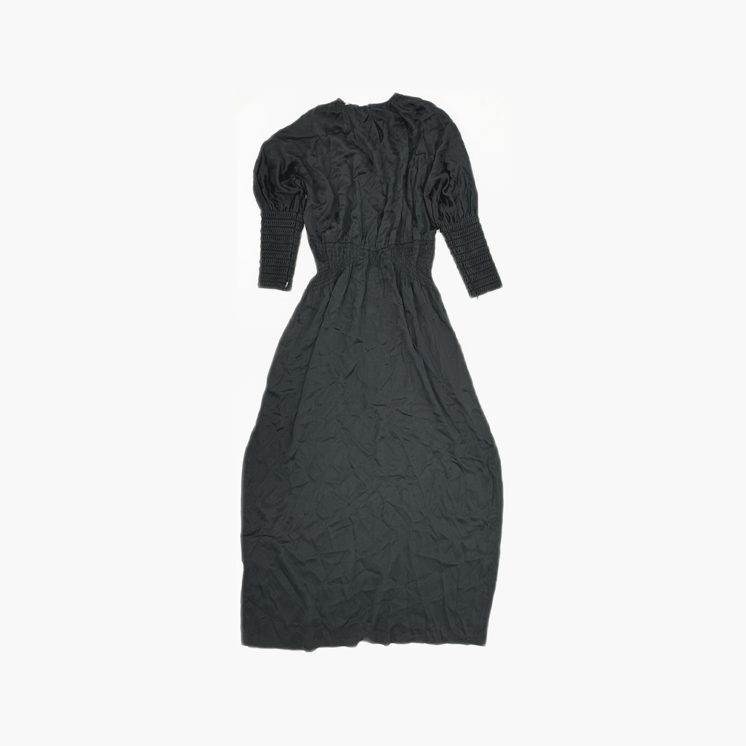 Fendi Fendi Black Silk Long Sleeve Maxi Dress Size IT 38 Size XS / US 0-2 / IT 36-38 - 2 Thumbnail