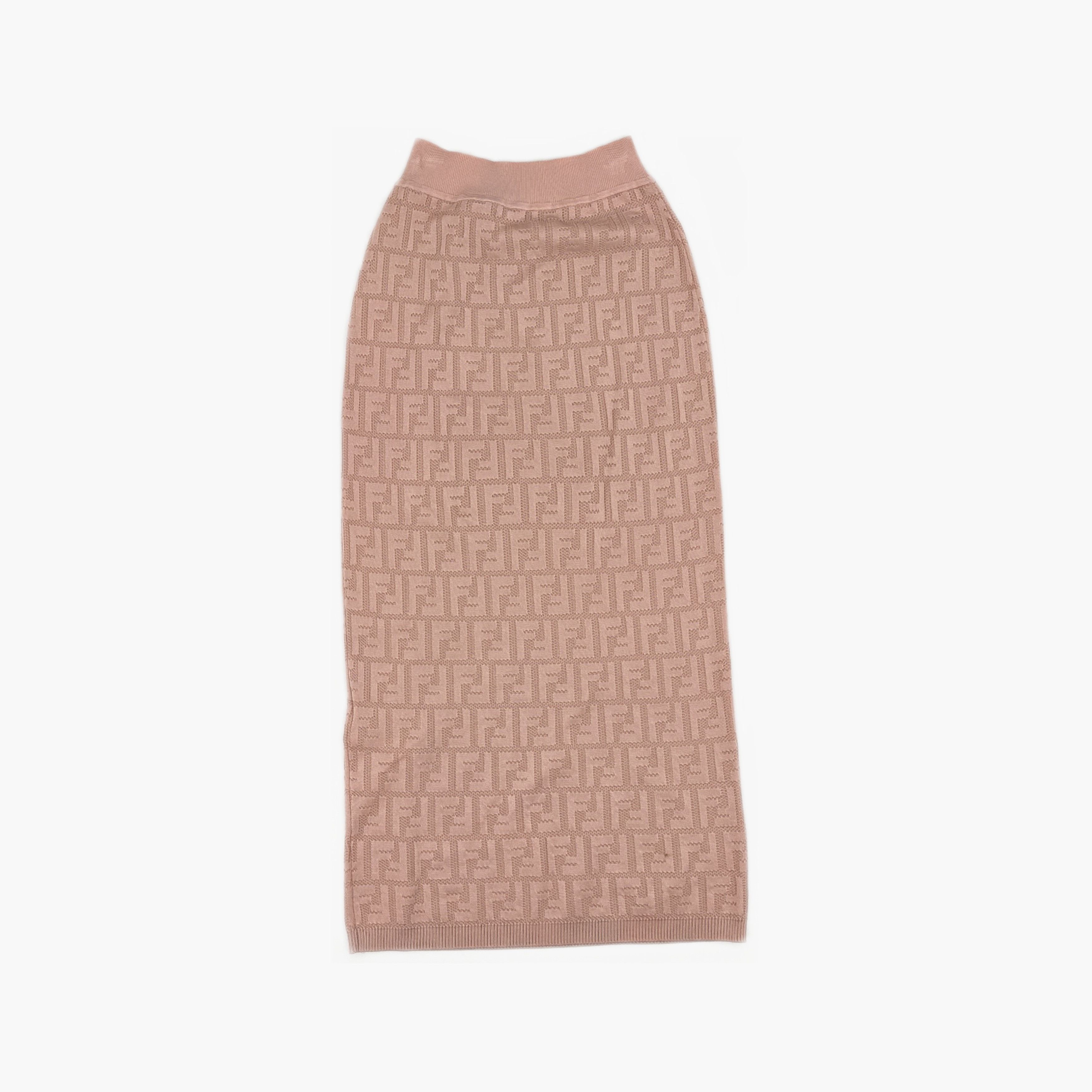 Fendi Fendi FF Logo Knit Midi Skirt Size 38 Size 26" / US 2 / IT 38 - 2 Thumbnail