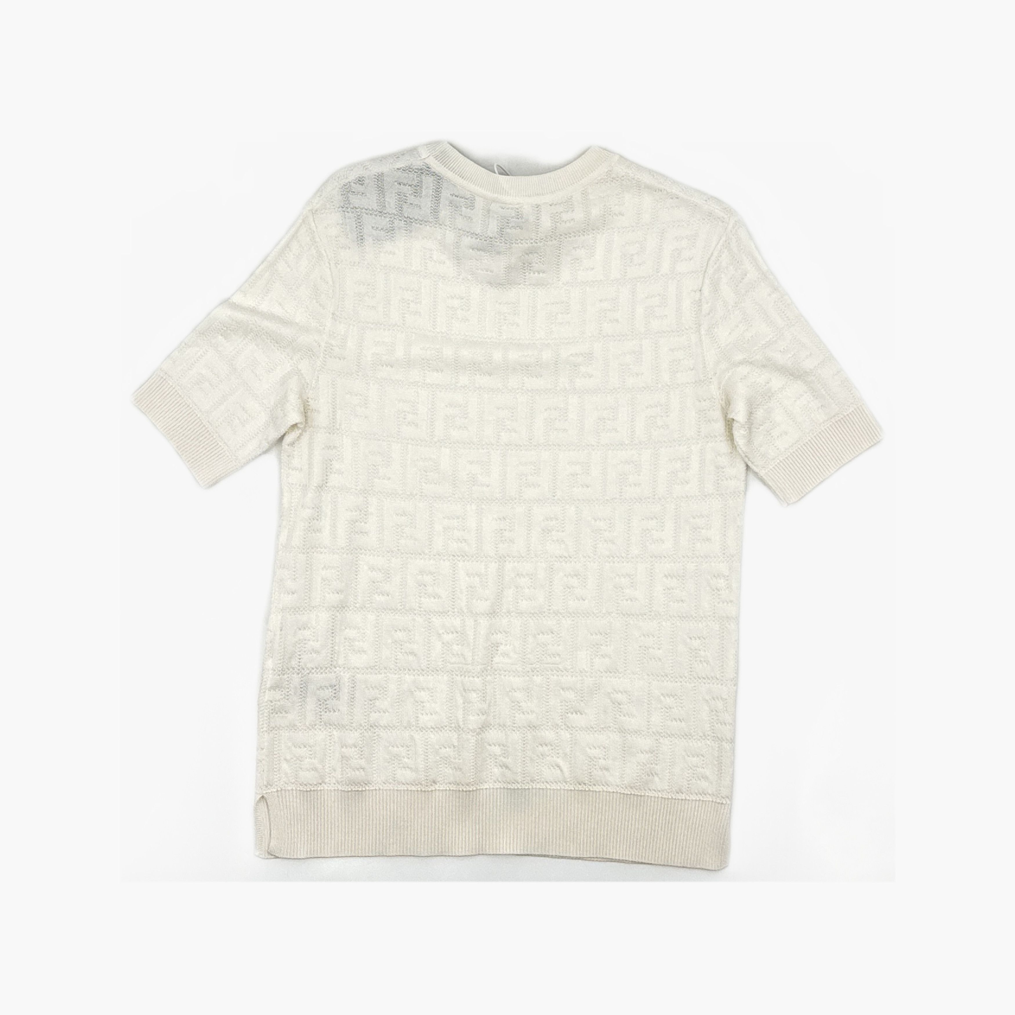 Fendi Fendi FF Monogram Short Sleeve Sweater Size 38 Size XS / US 0-2 / IT 36-38 - 2 Thumbnail