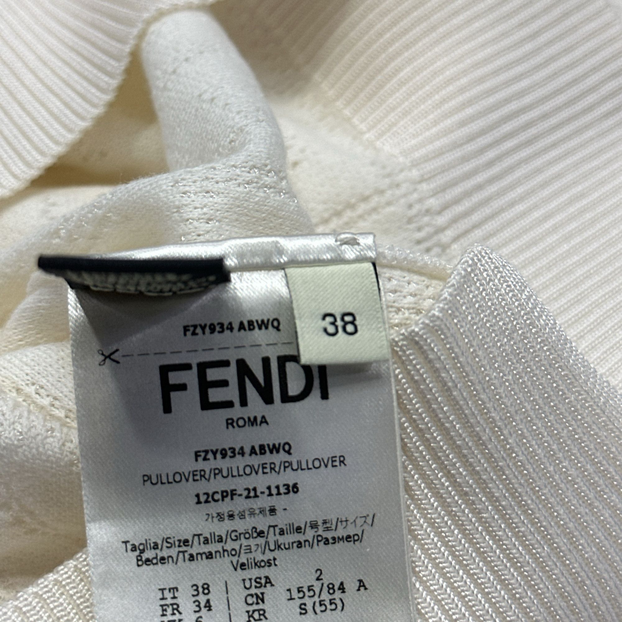 Fendi Fendi FF Monogram Short Sleeve Sweater Size 38 Size XS / US 0-2 / IT 36-38 - 6 Thumbnail