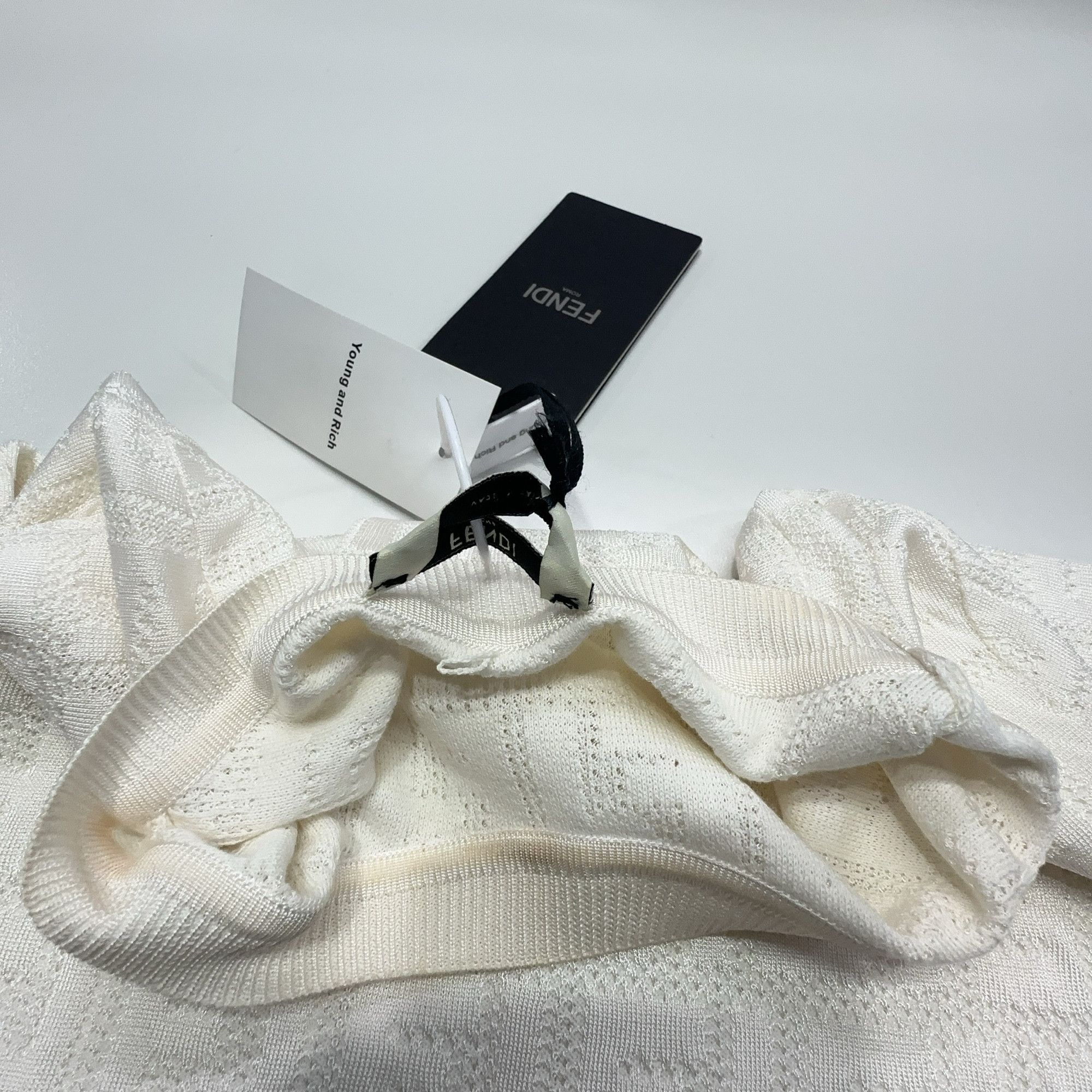 Fendi Fendi FF Monogram Short Sleeve Sweater Size 38 Size XS / US 0-2 / IT 36-38 - 7 Thumbnail