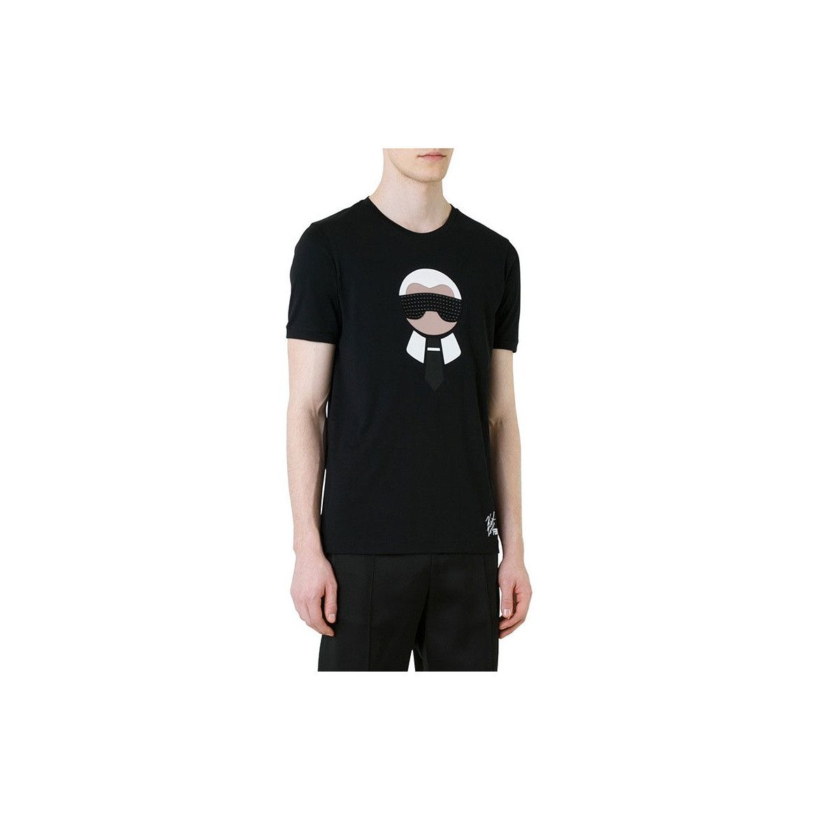 Fendi Fendi Karl Lagerfeld Motif T-Shirt Size L Size US L / EU 52-54 / 3 - 11 Thumbnail