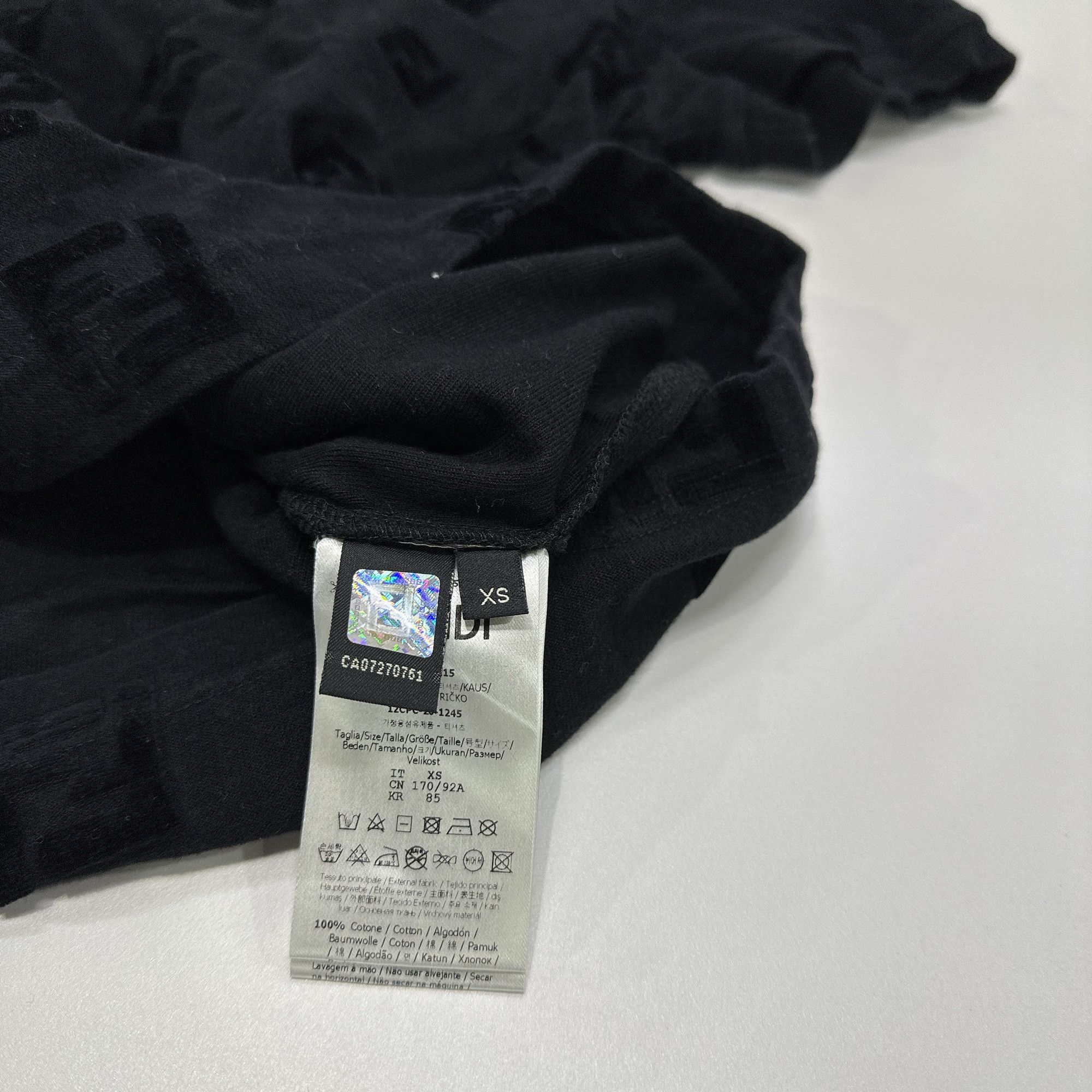 Fendi Fendi FF Logo T-Shirt Black Size XS Size US XS / EU 42 / 0 - 4 Thumbnail