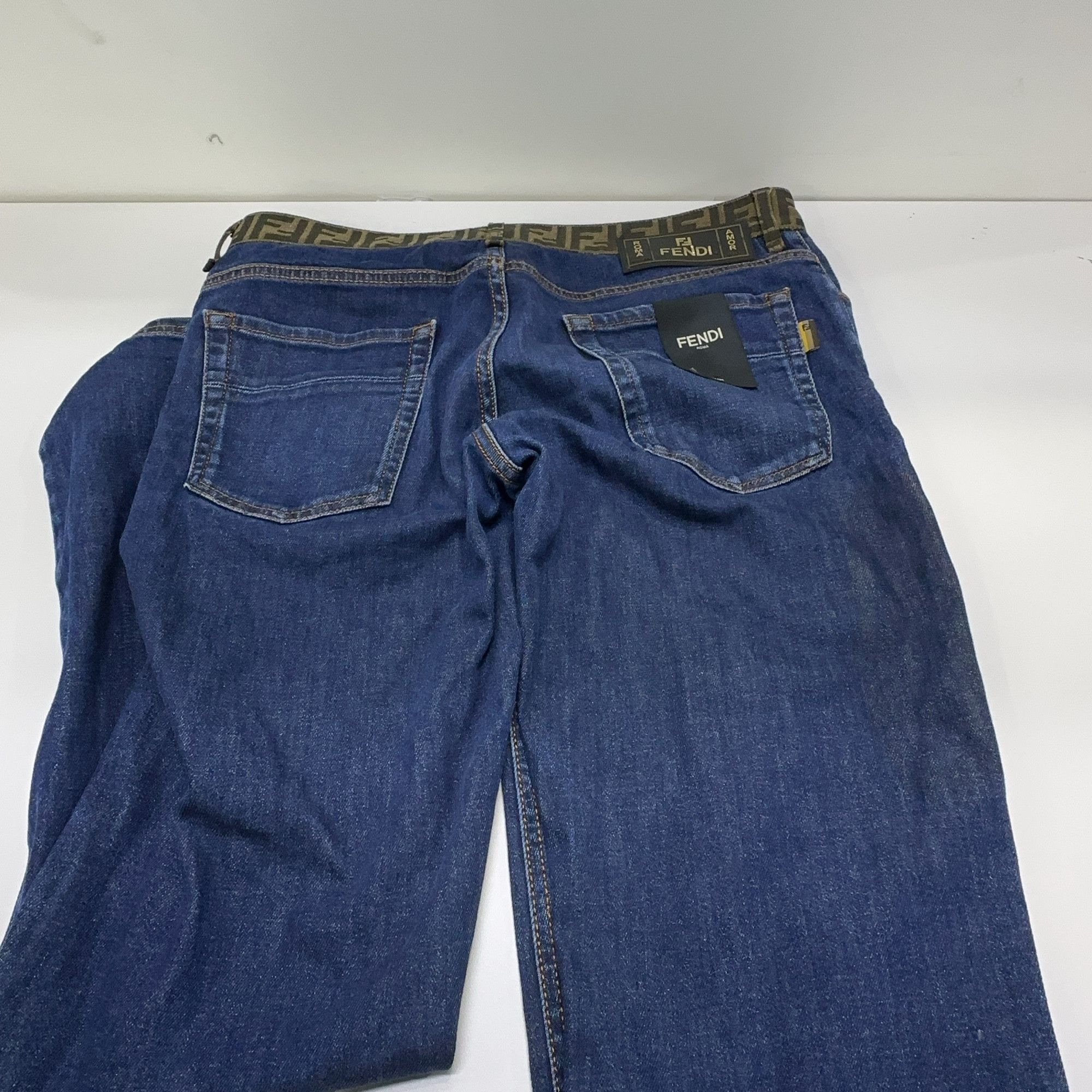 Fendi Fendi Zucca Monogram Waistband Denim Jeans Size 34 Size US 34 / EU 50 - 8 Thumbnail