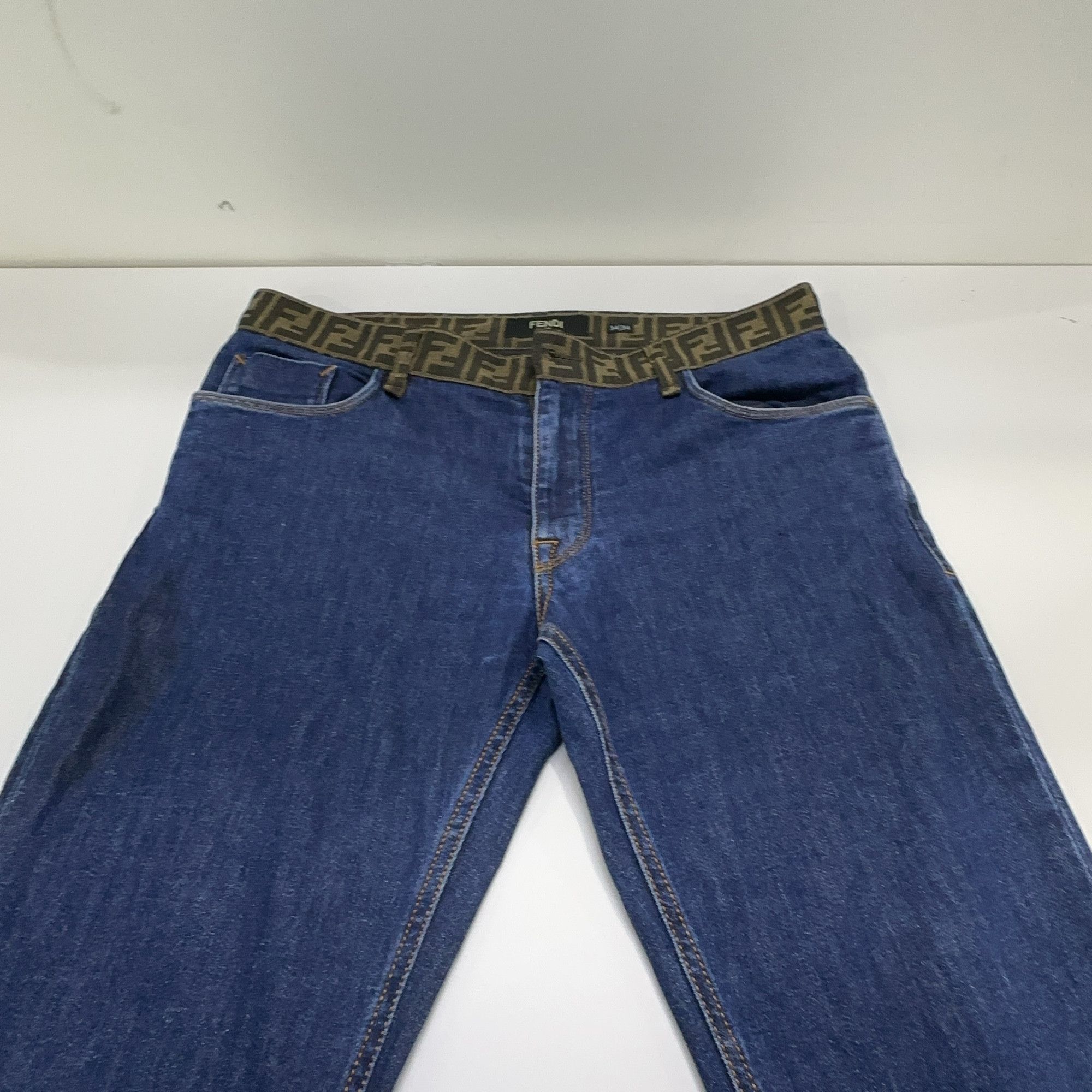 Fendi Fendi Zucca Monogram Waistband Denim Jeans Size 34 Size US 34 / EU 50 - 6 Thumbnail