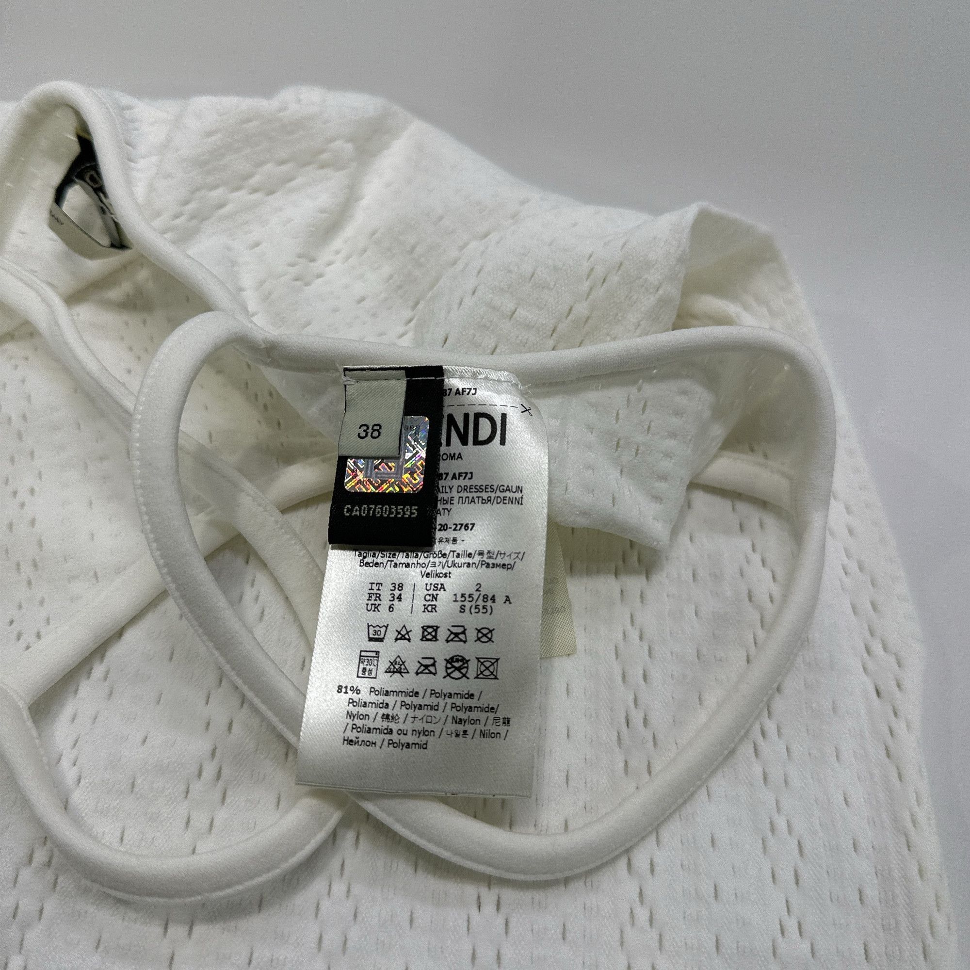 Fendi Fendi White Tank Midi Dress Size 38 Size XS / US 0-2 / IT 36-38 - 4 Thumbnail