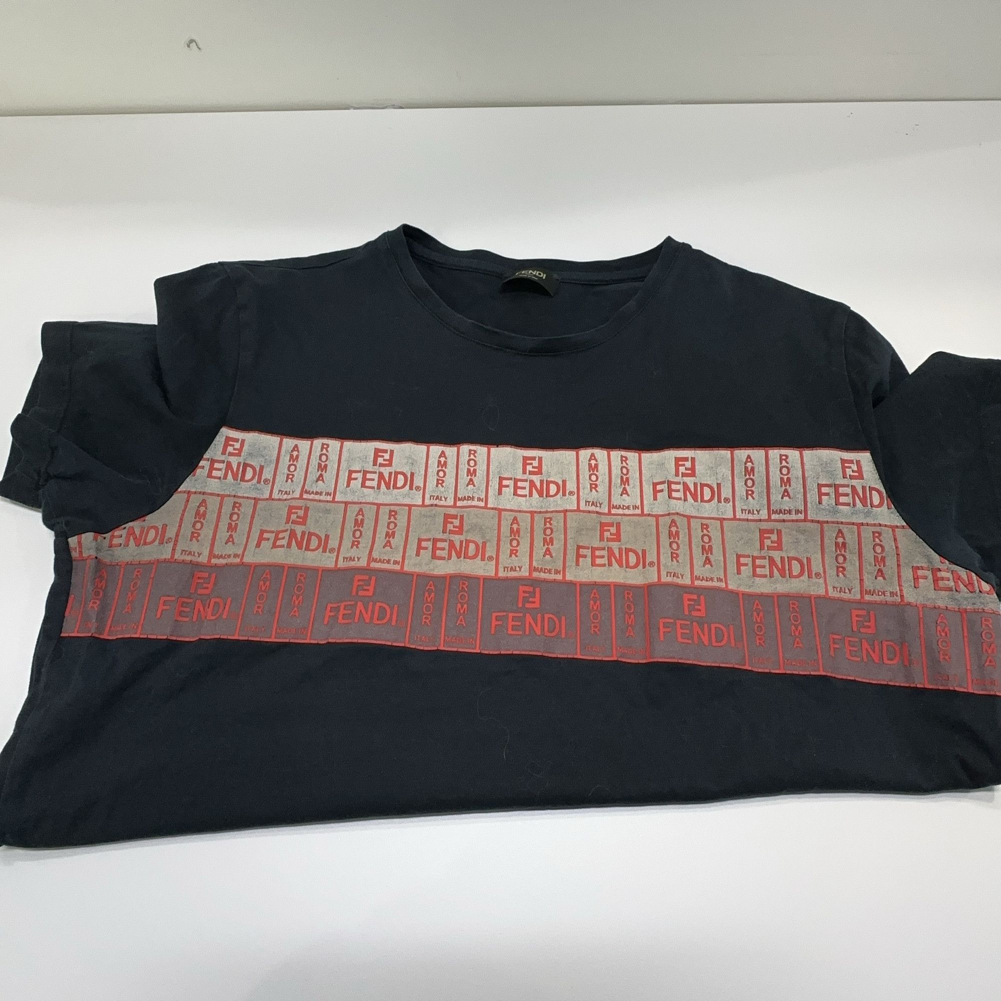 Fendi Fendi Logo Graphic Short Sleeve T-Shirt Size M Size US M / EU 48-50 / 2 - 6 Thumbnail